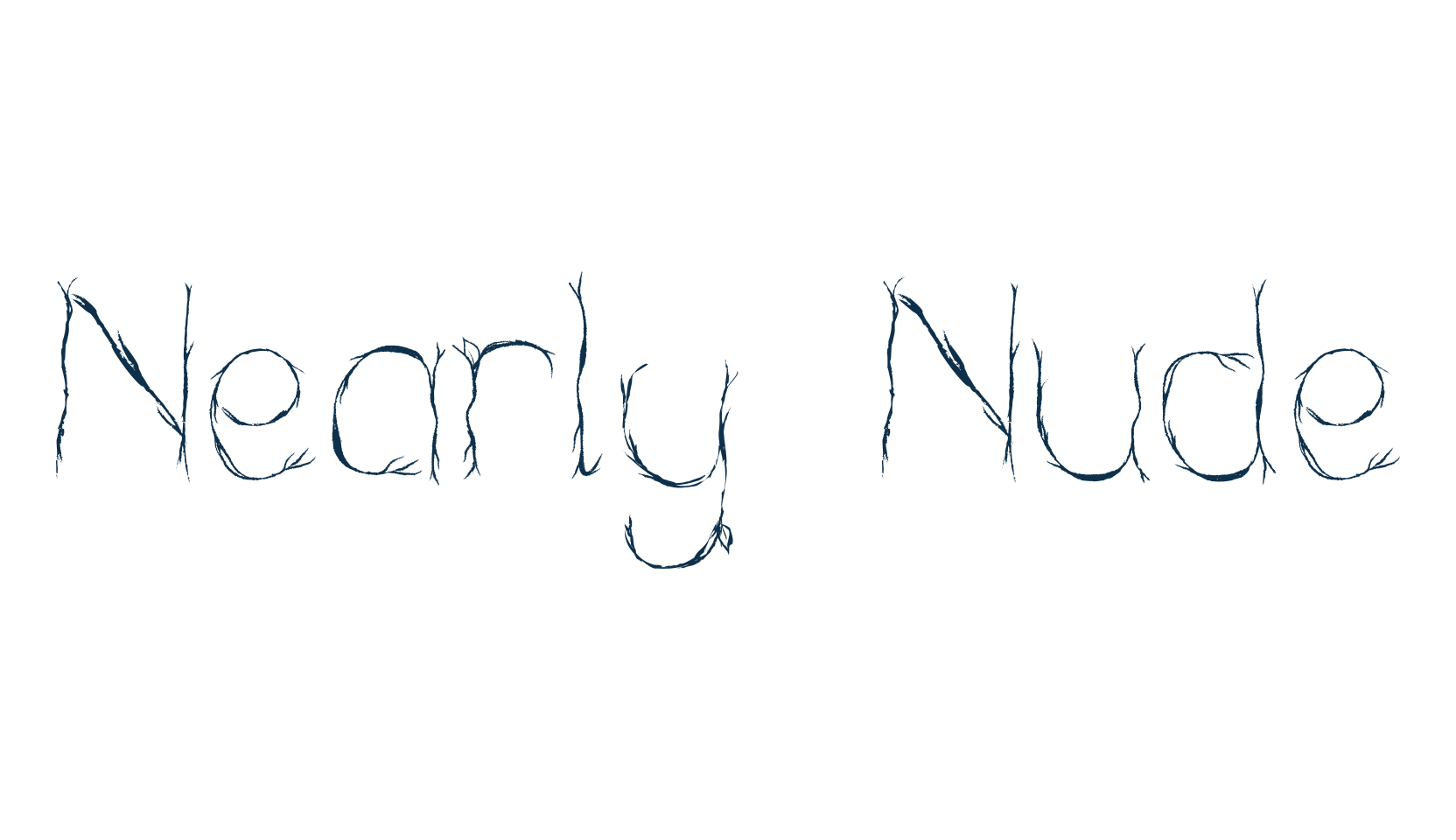 Nearly Nude, decorative font preview