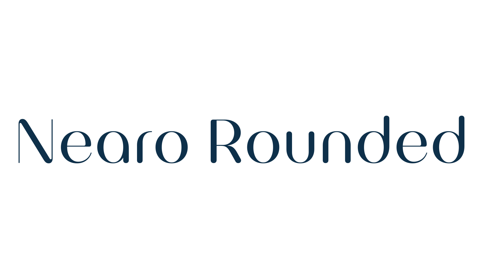 Nearo Rounded, basic sans serif font preview