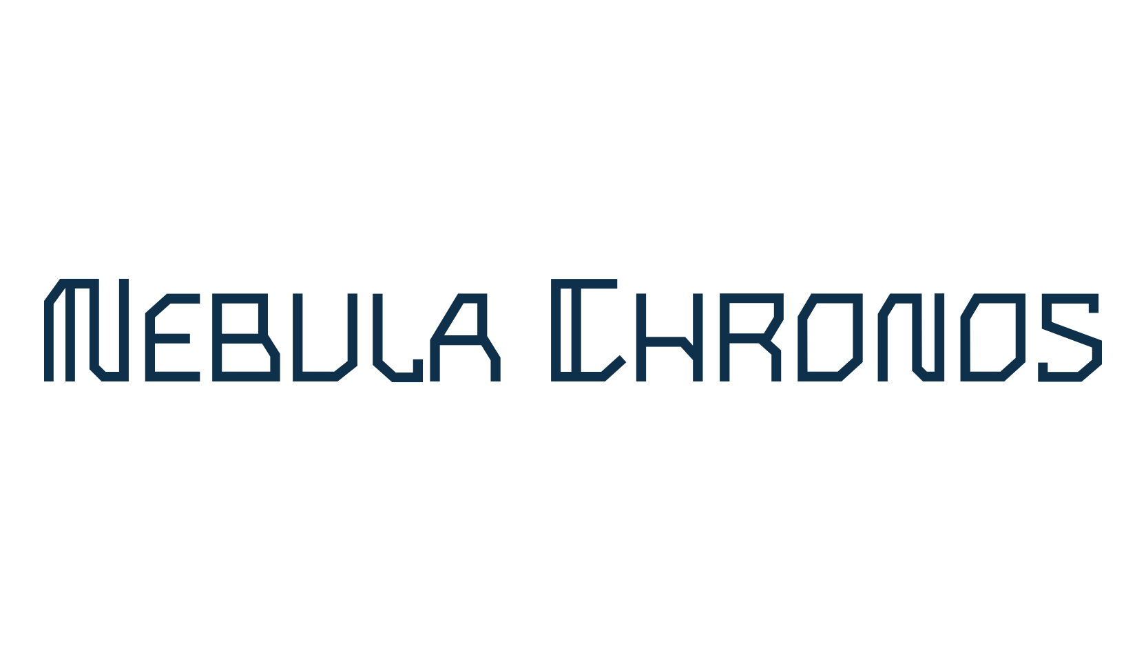 Nebula Chronos, techno sci-fi font preview