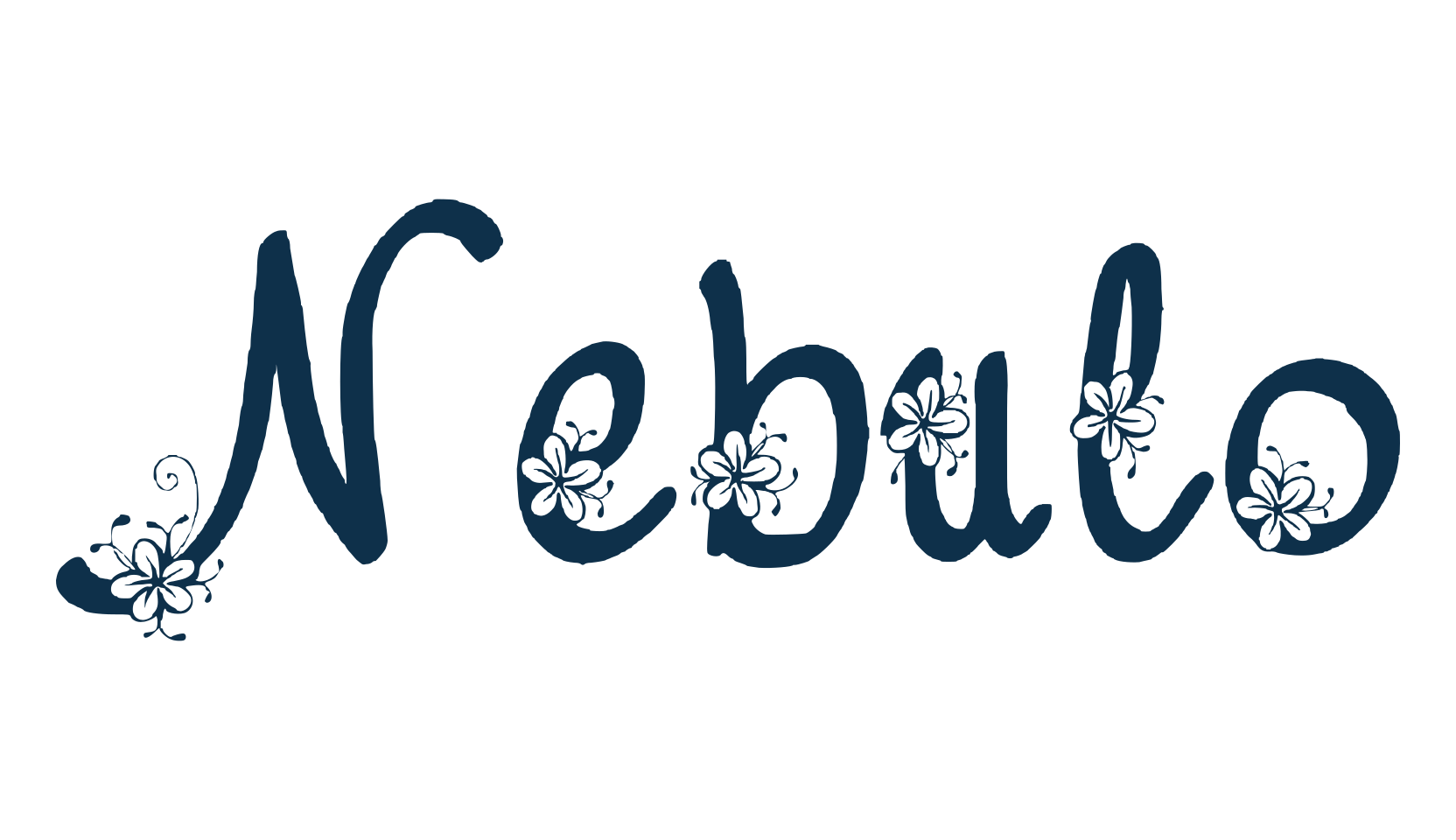 Nebulo, fancy decorative font preview