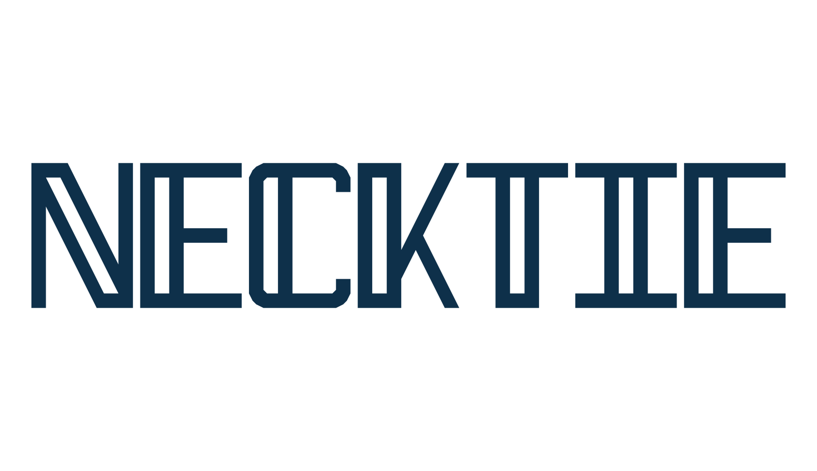 Necktie, retro font preview