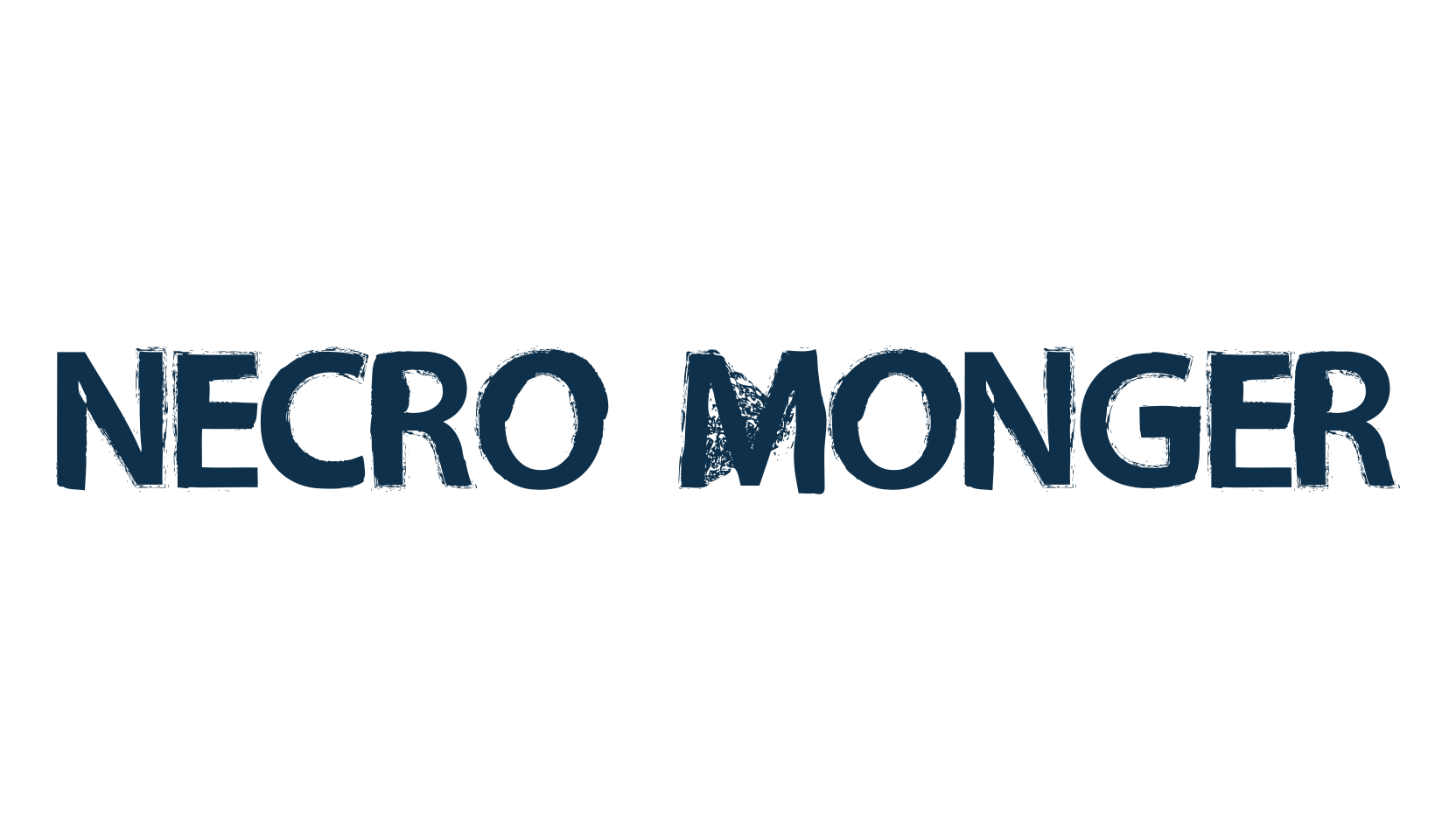 Necro Monger, fancy eroded decorative font preview