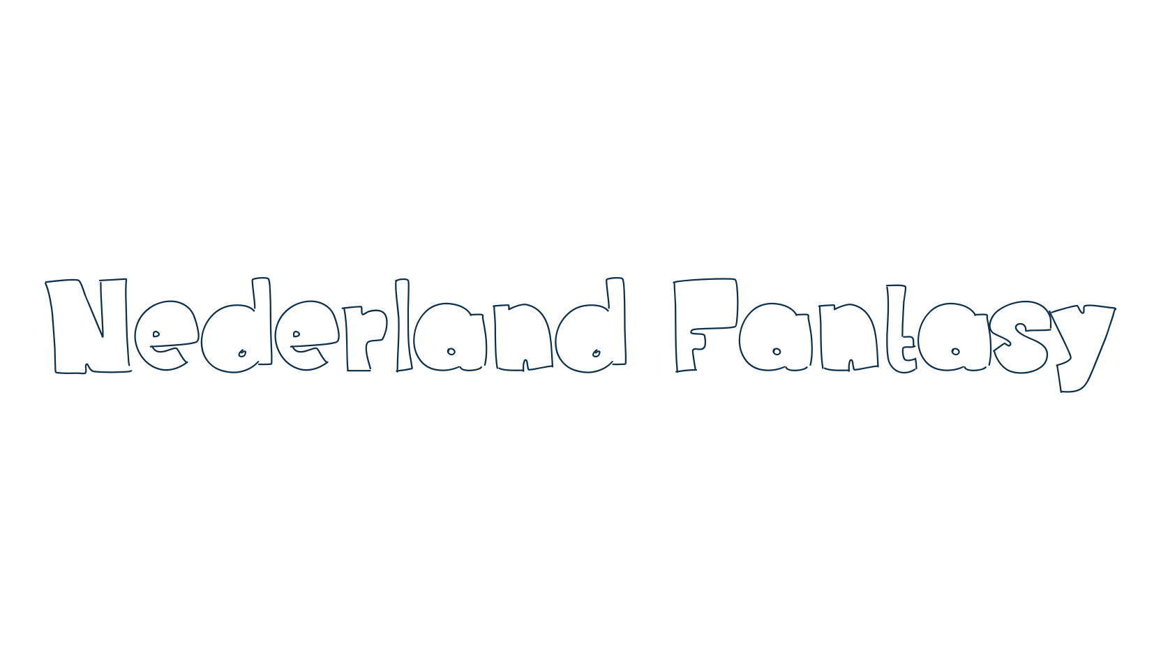 Nederland Fantasy, fancy cartoon decorative font preview