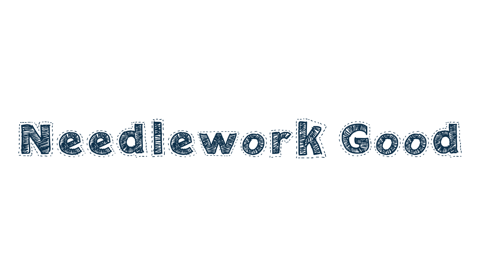 Needlework Good, decorative font preview