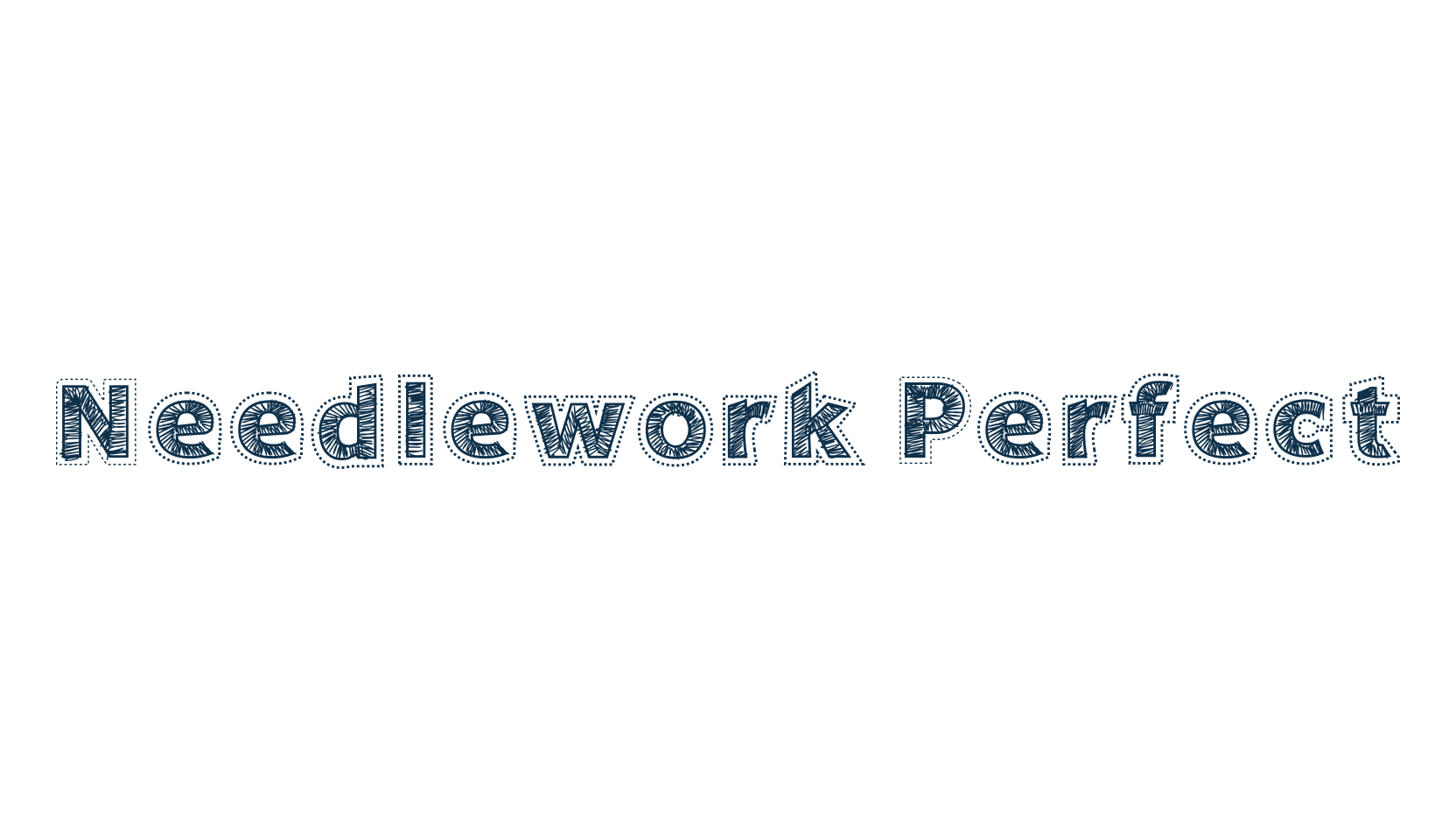 Needlework Perfect, fancy decorative font preview