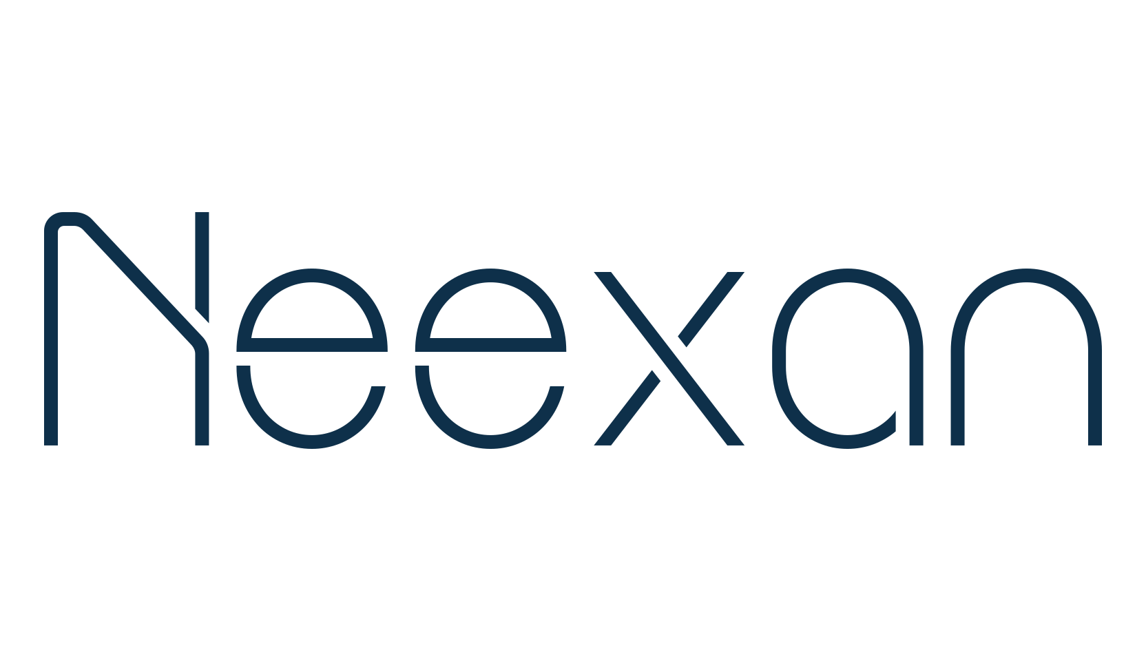 Neexan, techno sci-fi font preview
