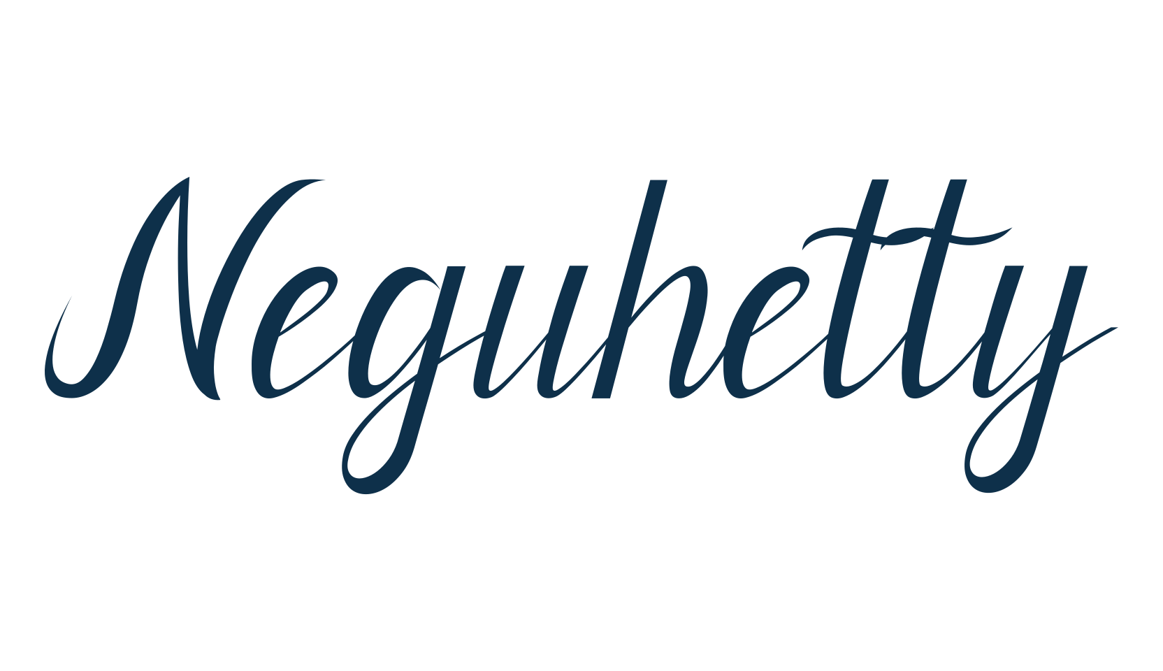 Neguhetty, script calligraphy fancy decorative font preview