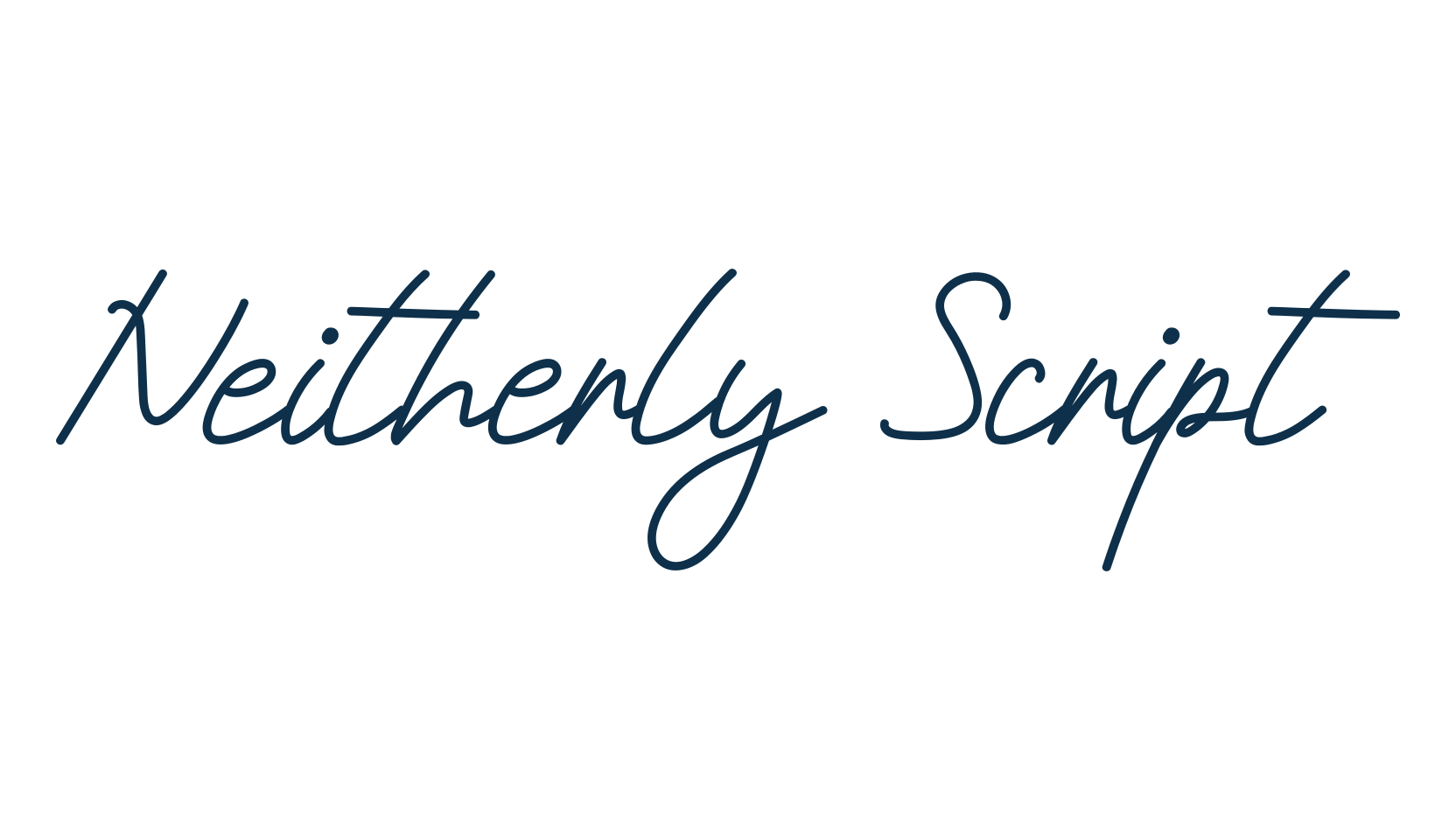 Neitherly Script, handwriting font preview