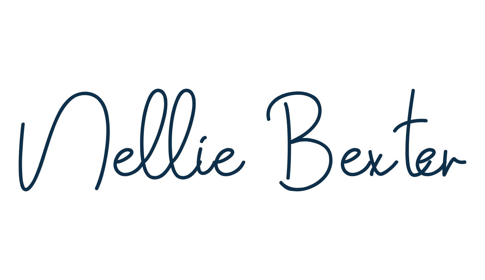 Nellie Bexter, handwriting font preview