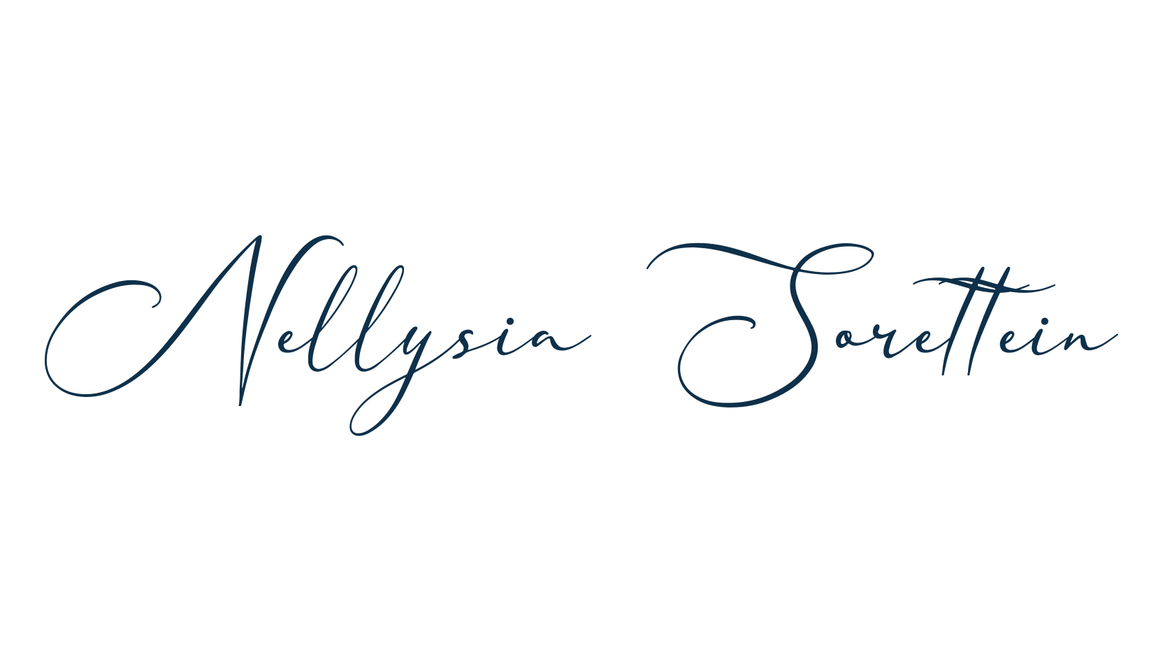 Nellysia Sorettein, calligraphy font preview