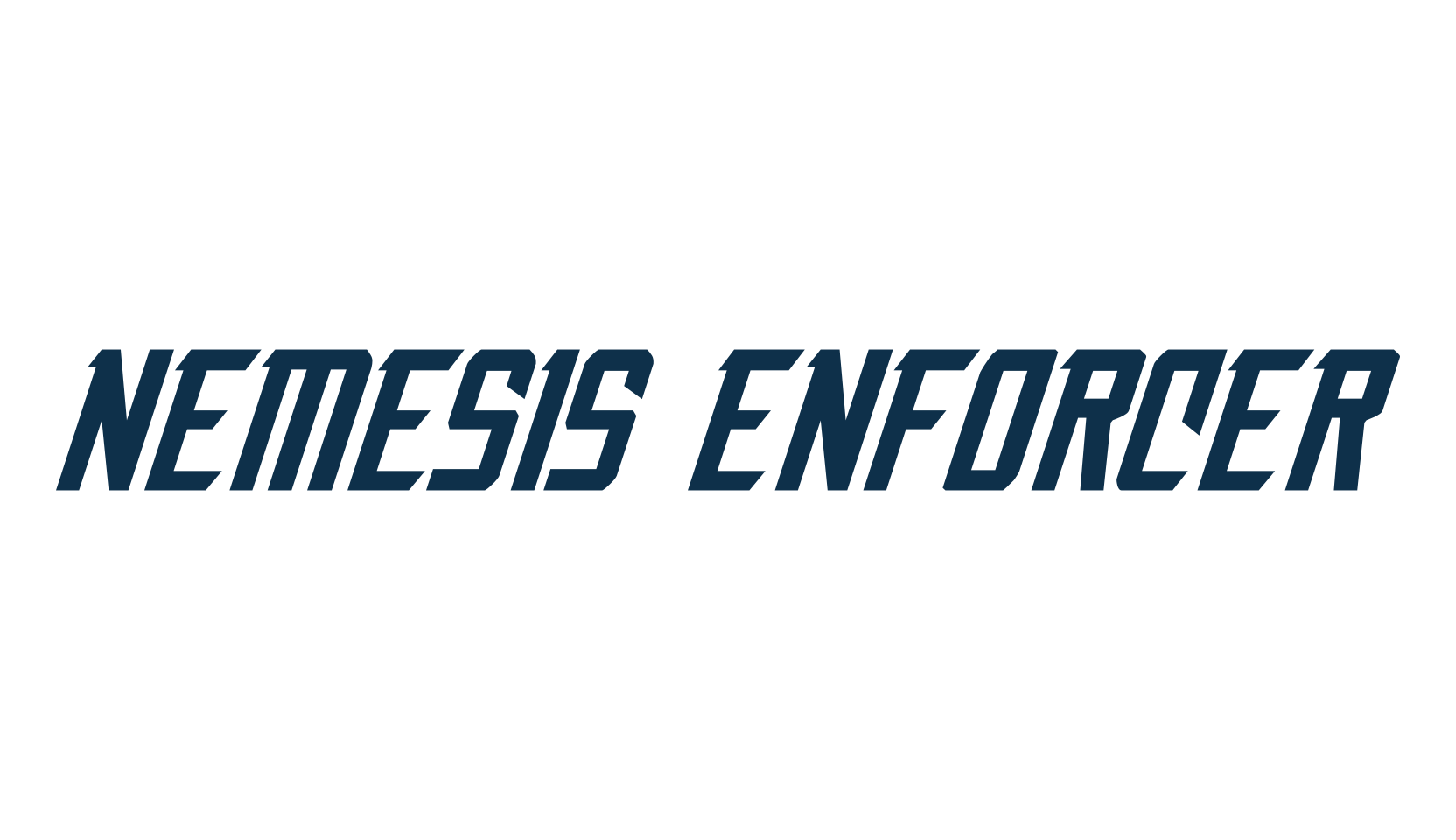 Nemesis Enforcer, techno sci-fi font preview