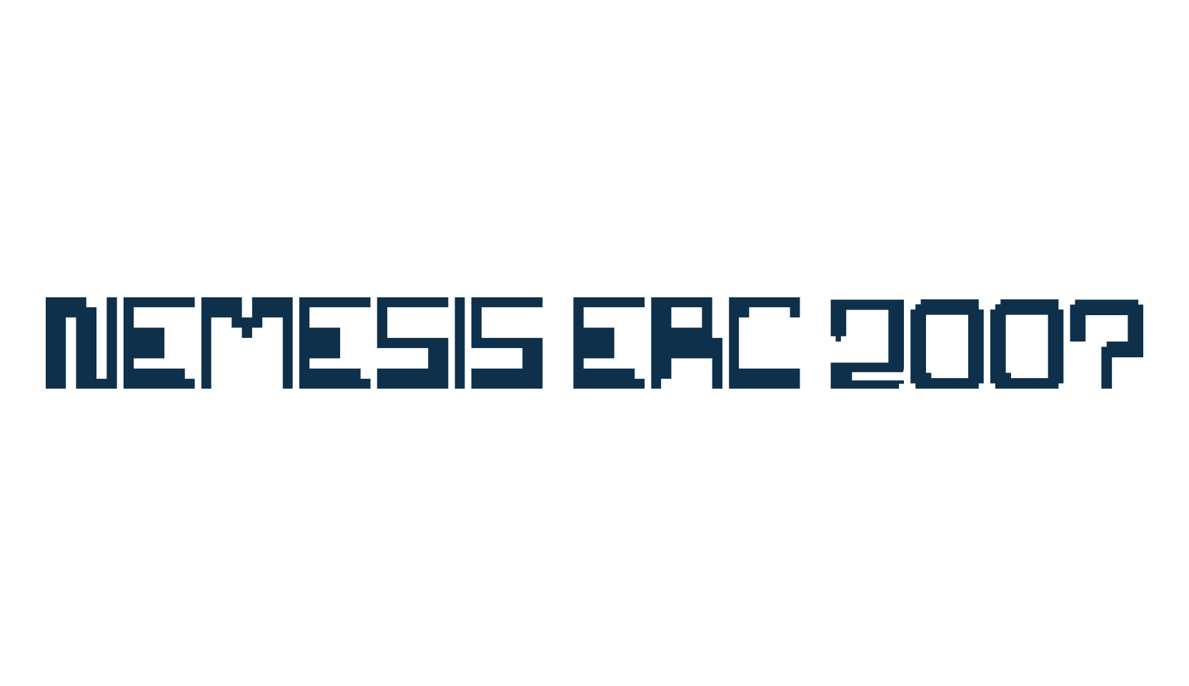 Nemesis Erc 2007, techno lcd sci-fi font preview