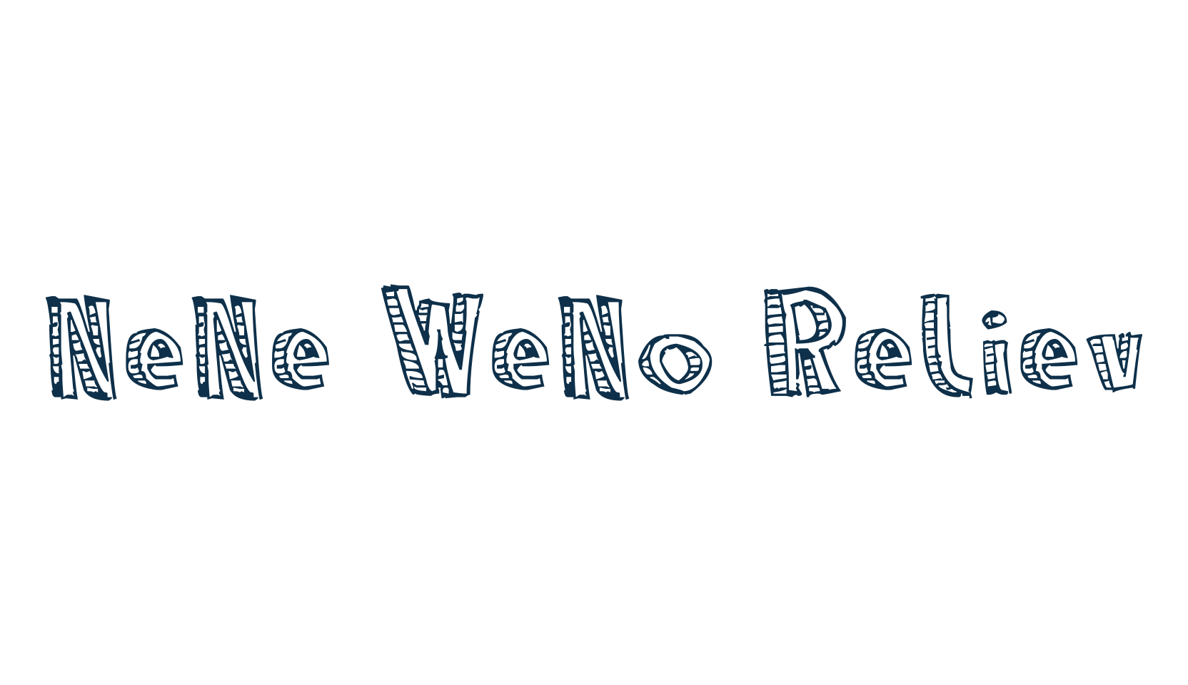 NeNe WeNo Reliev, fancy various decorative font preview