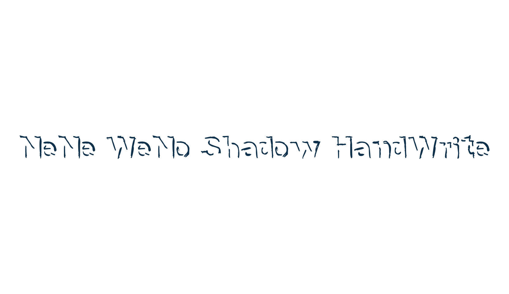 NeNe WeNo Shadow HandWrite, fancy various decorative script calligraphy font preview