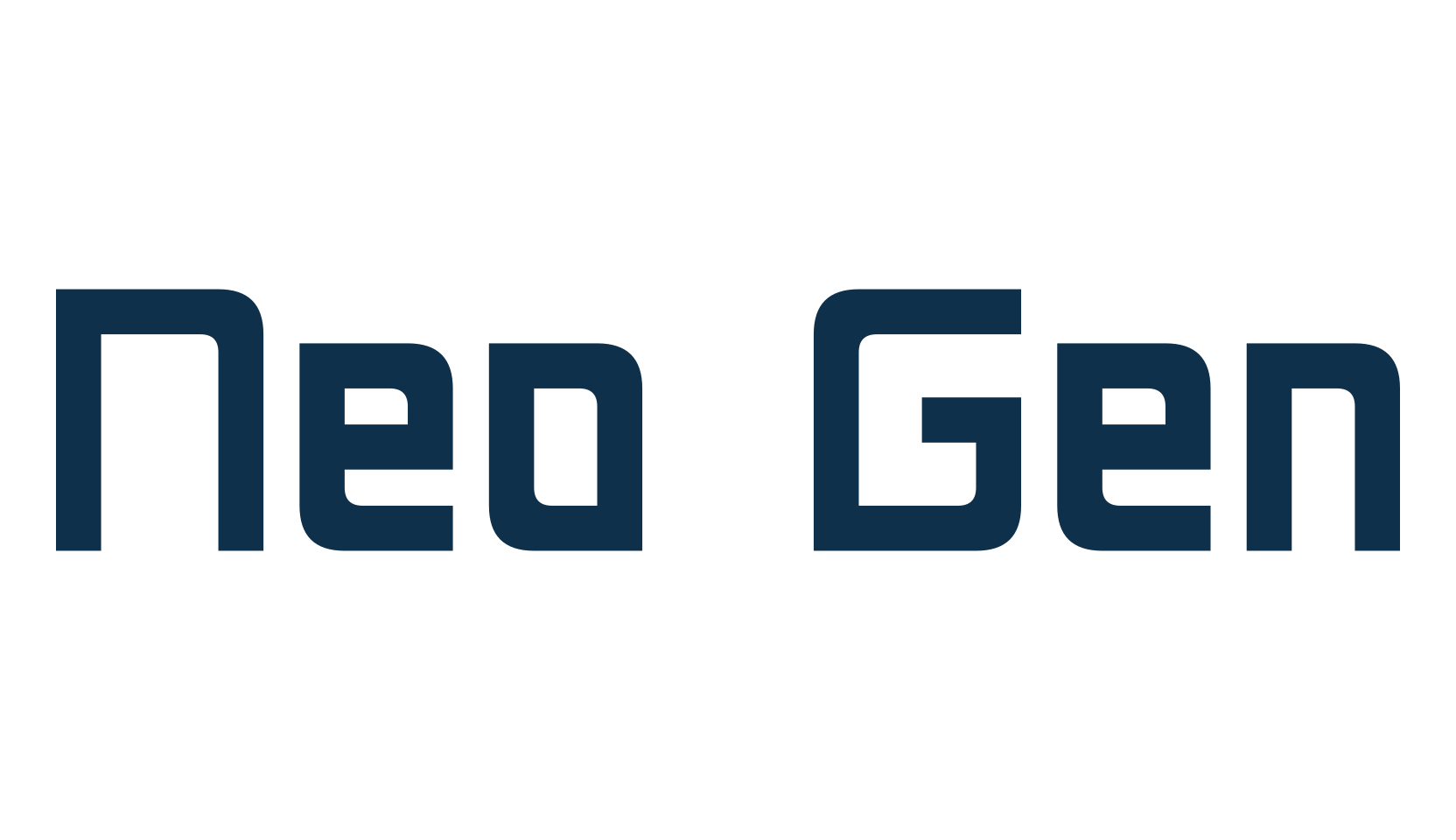 Neo Gen, techno sci-fi font preview