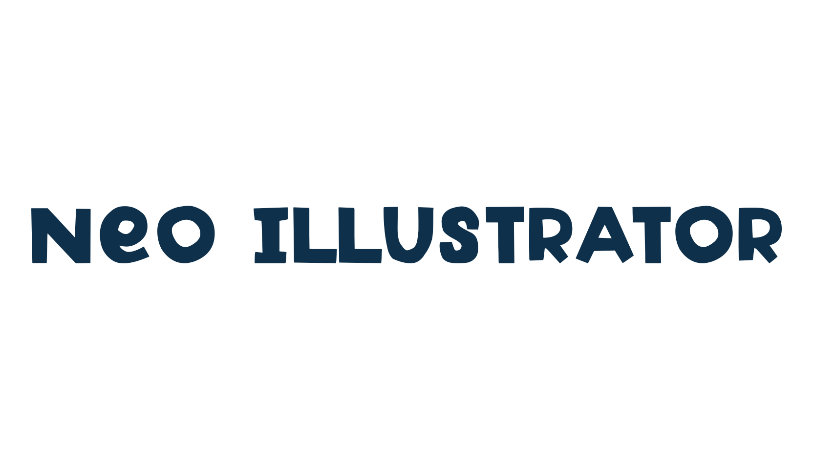Neo Illustrator, cartoon font preview