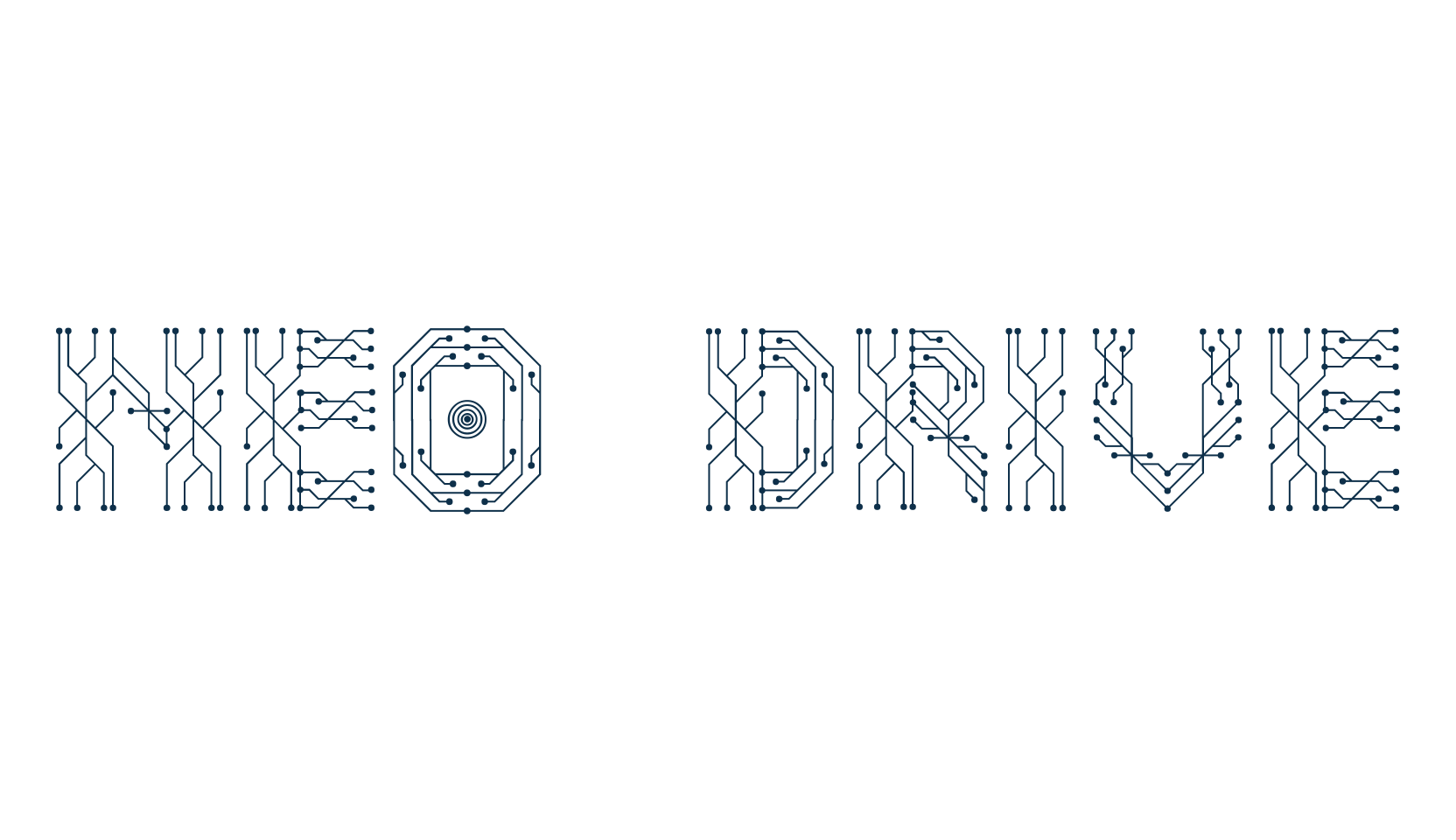 Neo Drive, fancy various techno sci-fi font preview