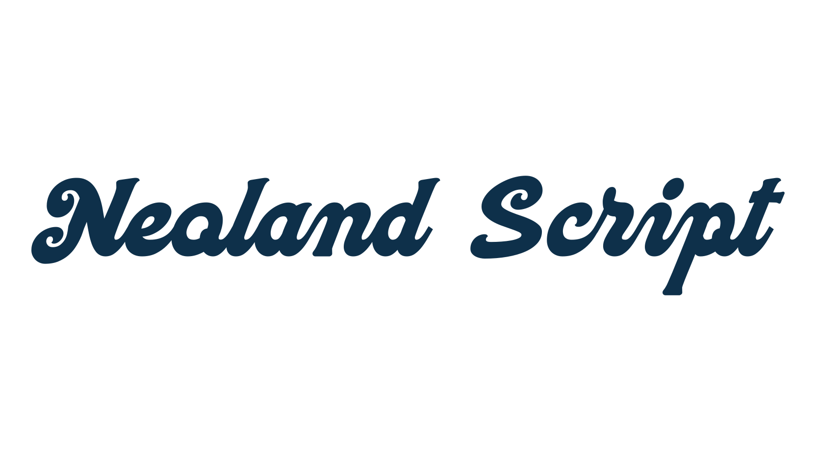 Neoland Script, old school font preview