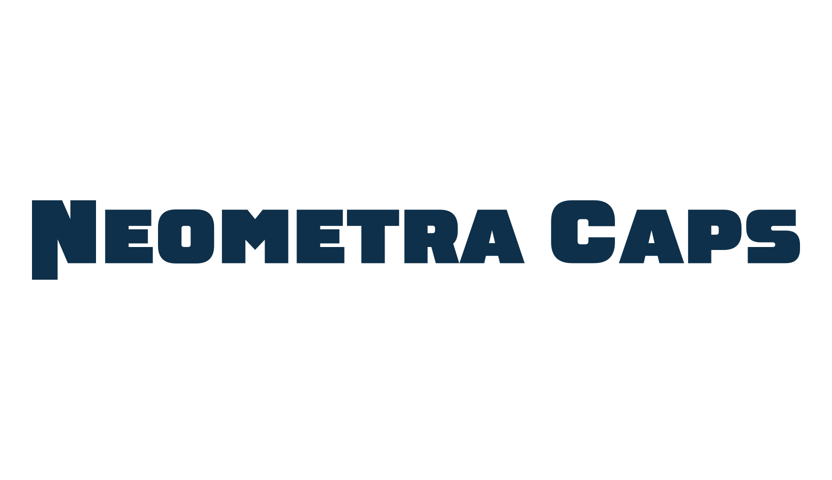 Neometra Caps, basic sans serif font preview