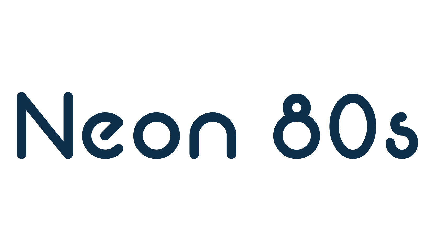 Neon 80s, fancy groovy decorative font preview