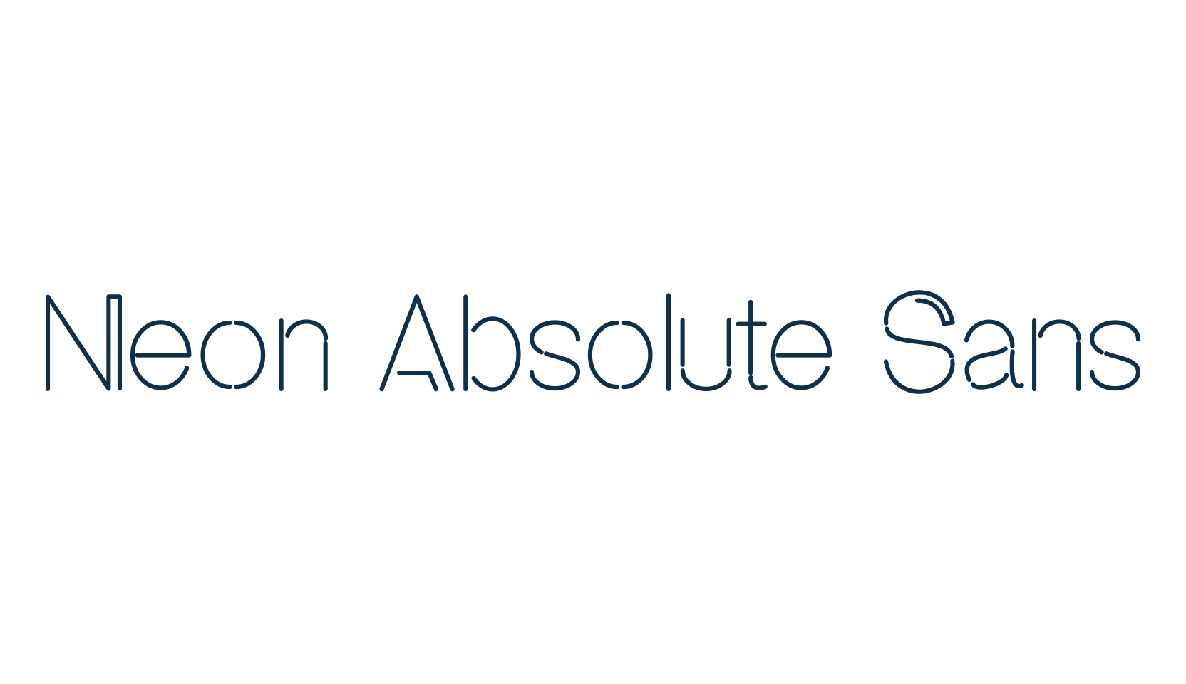Neon Absolute Sans, retro font preview