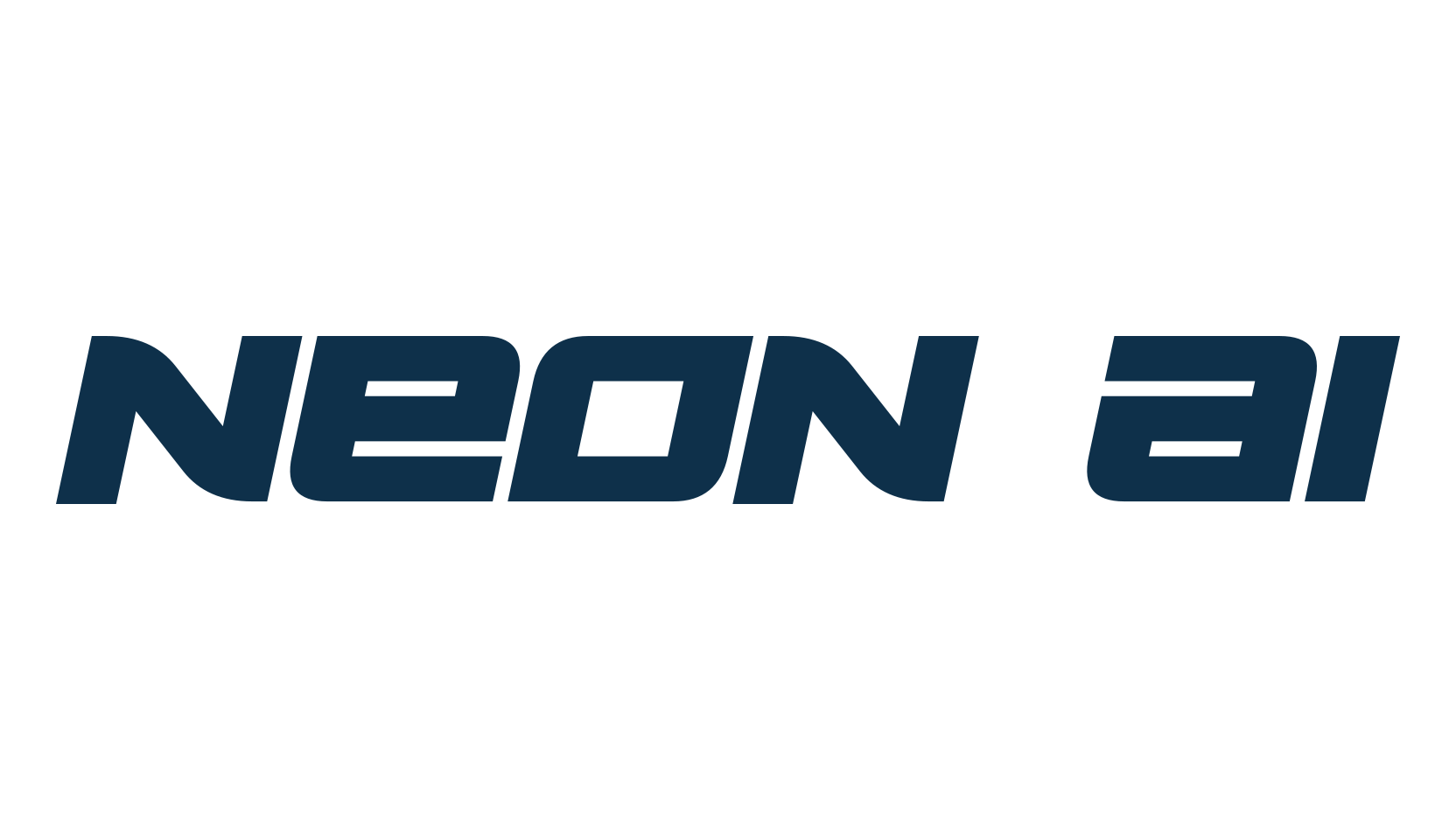 Neon AI, techno sci-fi font preview