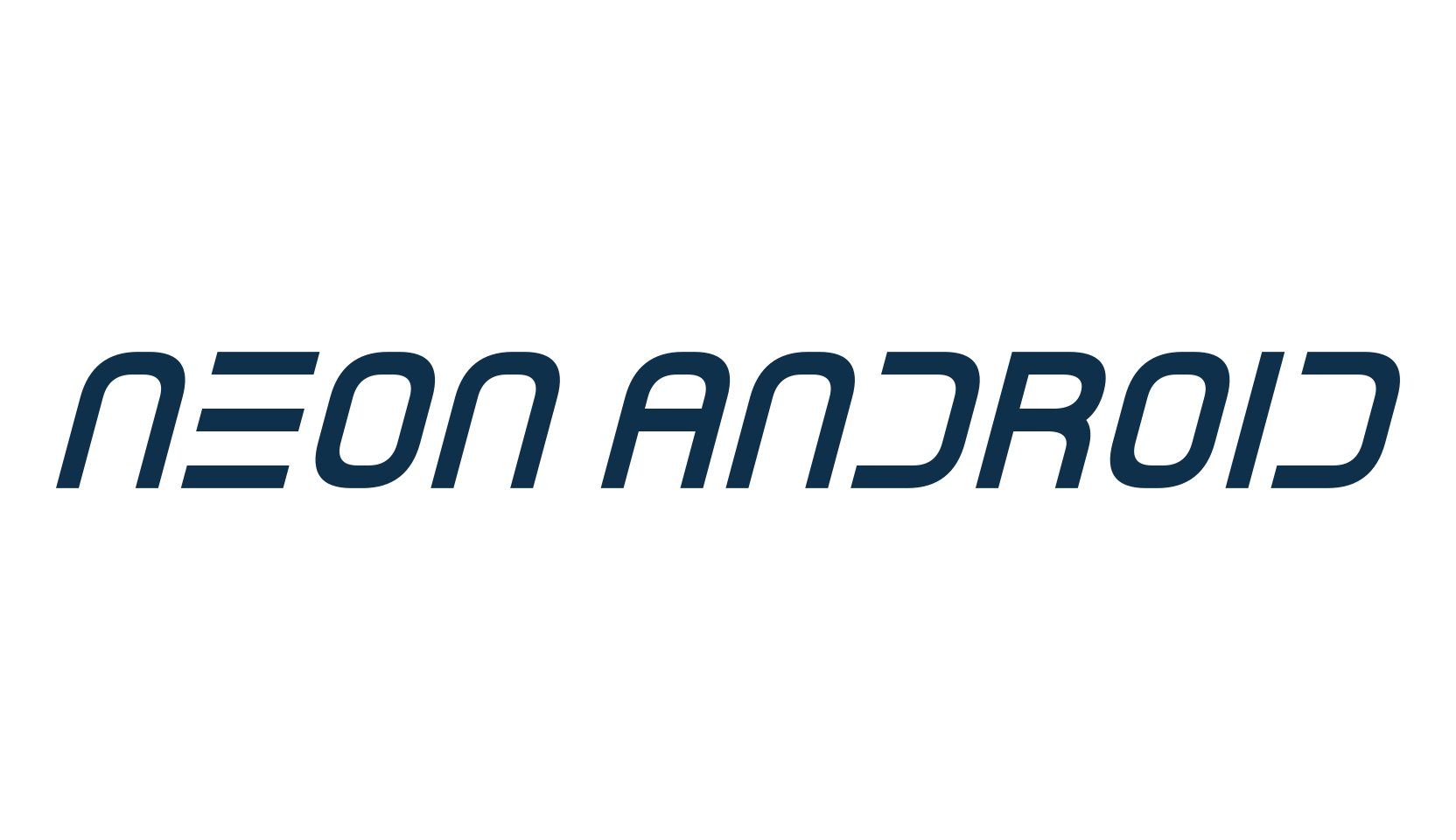 Neon Android, sci-fi font preview