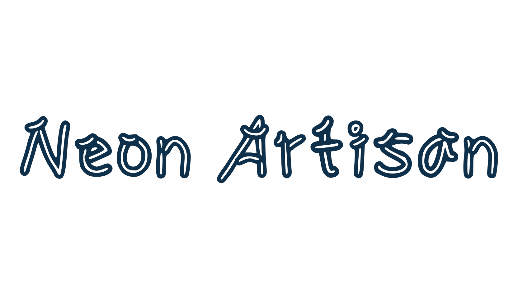 Neon Artisan, fancy various decorative font preview