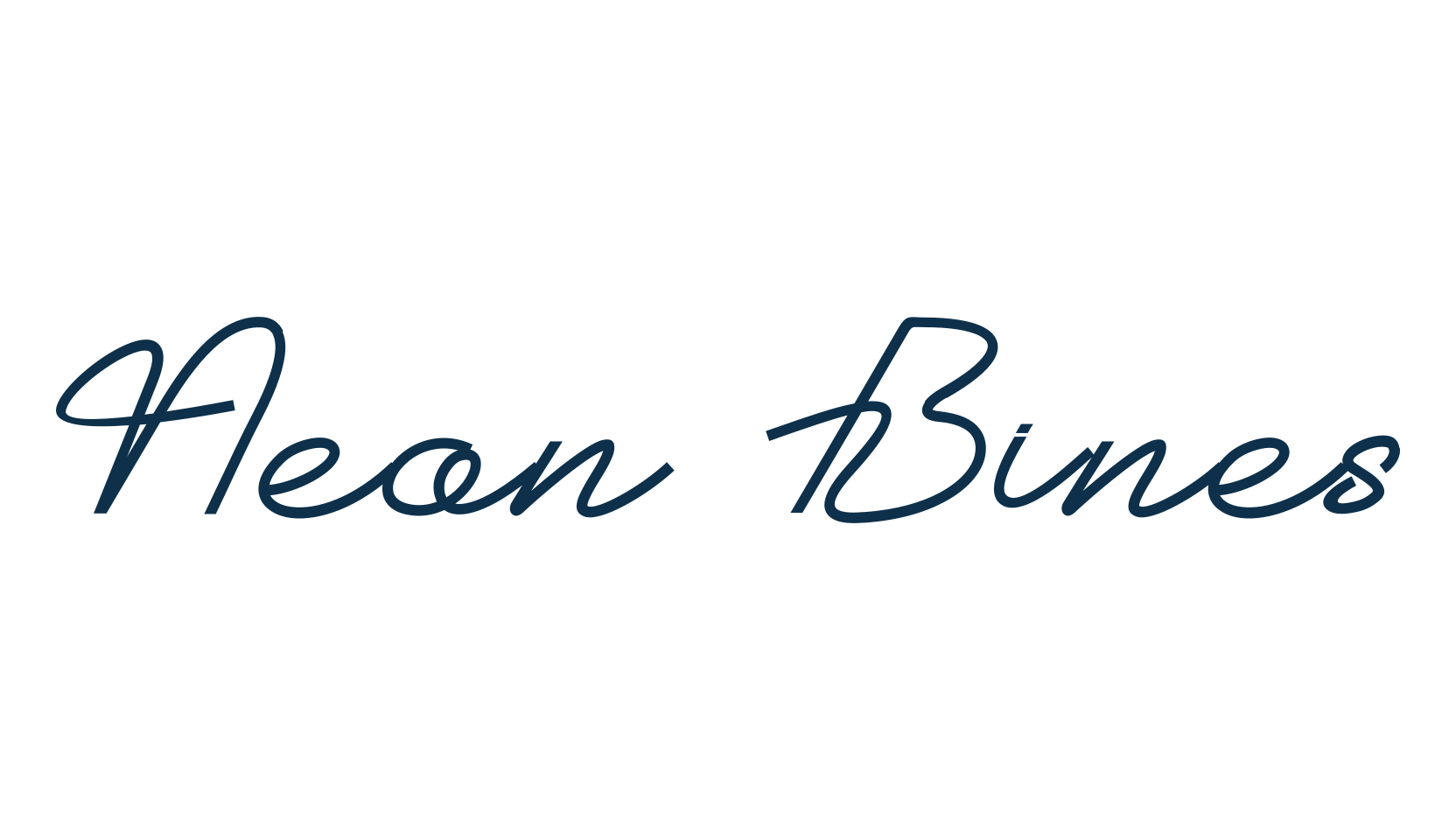 Neon Bines, various font preview