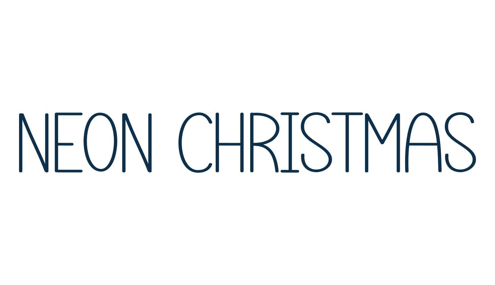 Neon Christmas, fancy various decorative script calligraphy font preview