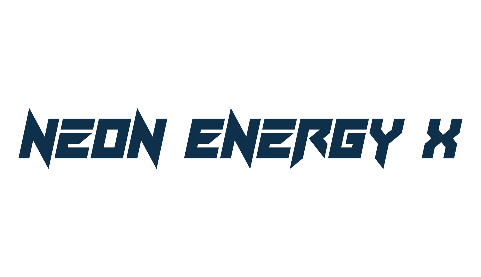 Neon Energy X, techno sci-fi font preview