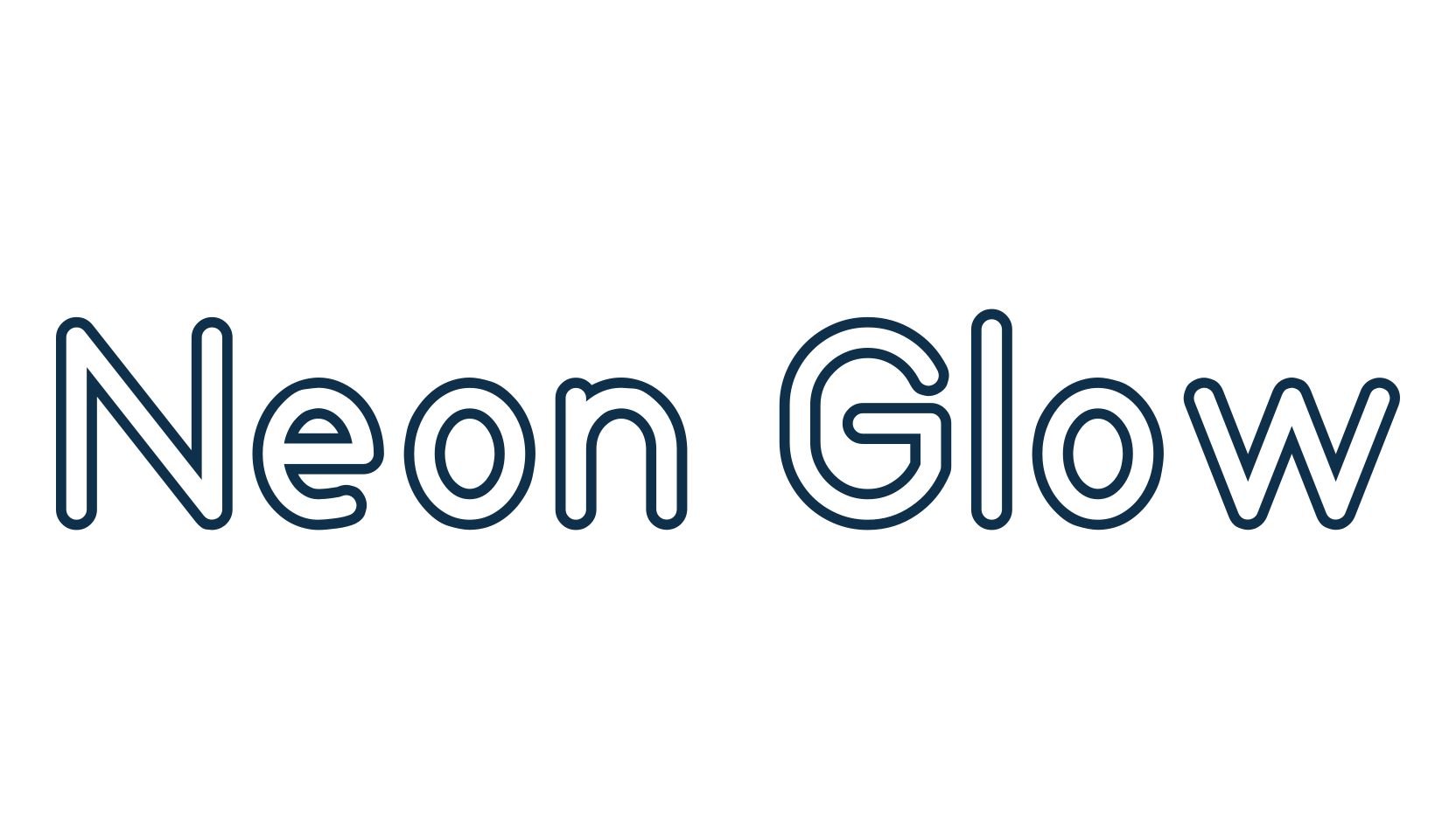 Neon Glow, various font preview