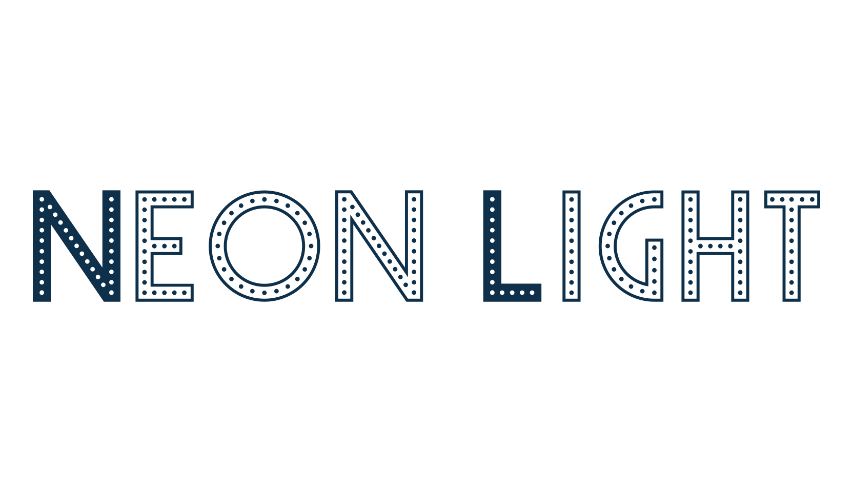 Neon Light, fancy retro decorative font preview