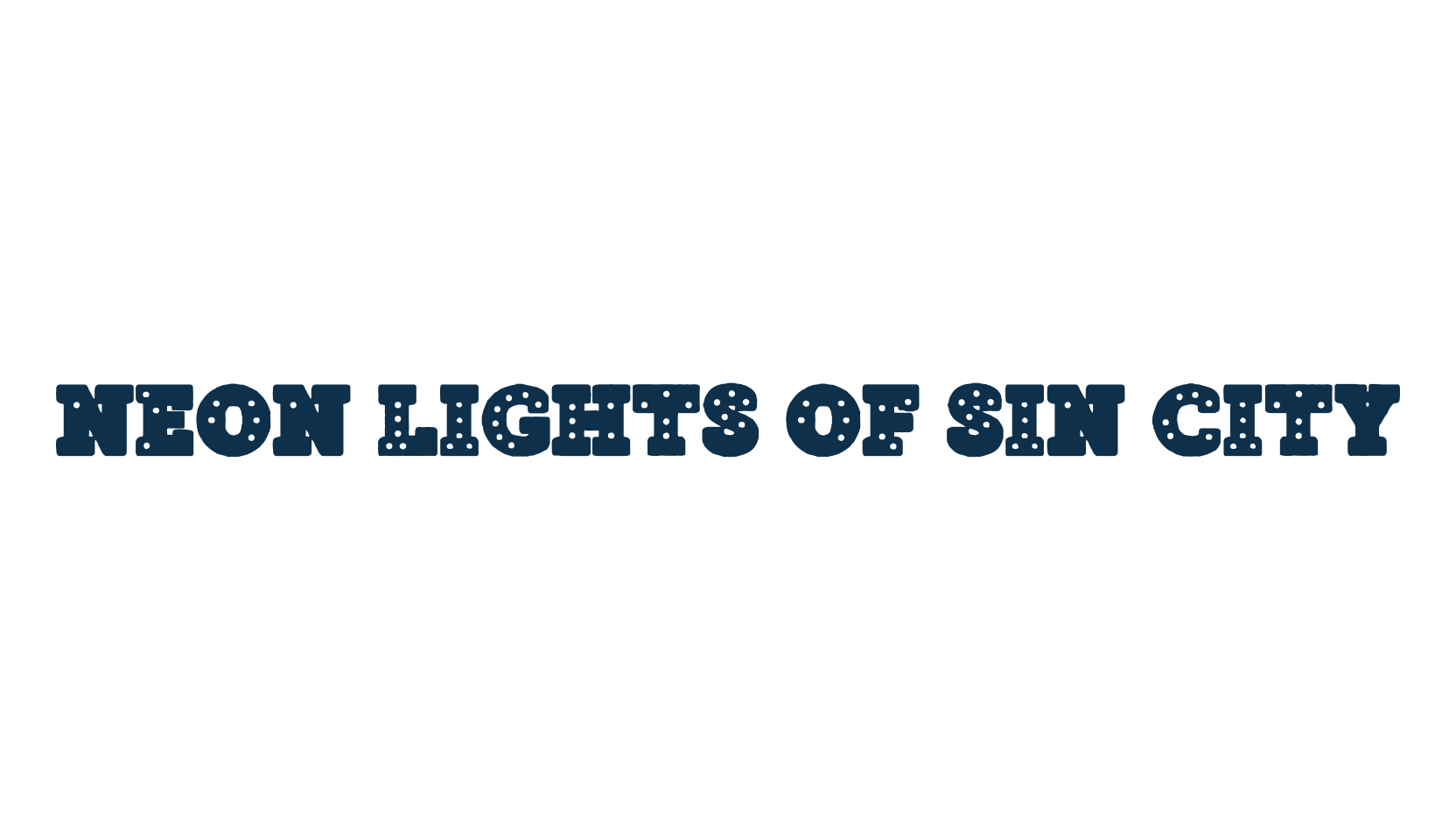 Neon Lights of Sin City, decorative font preview