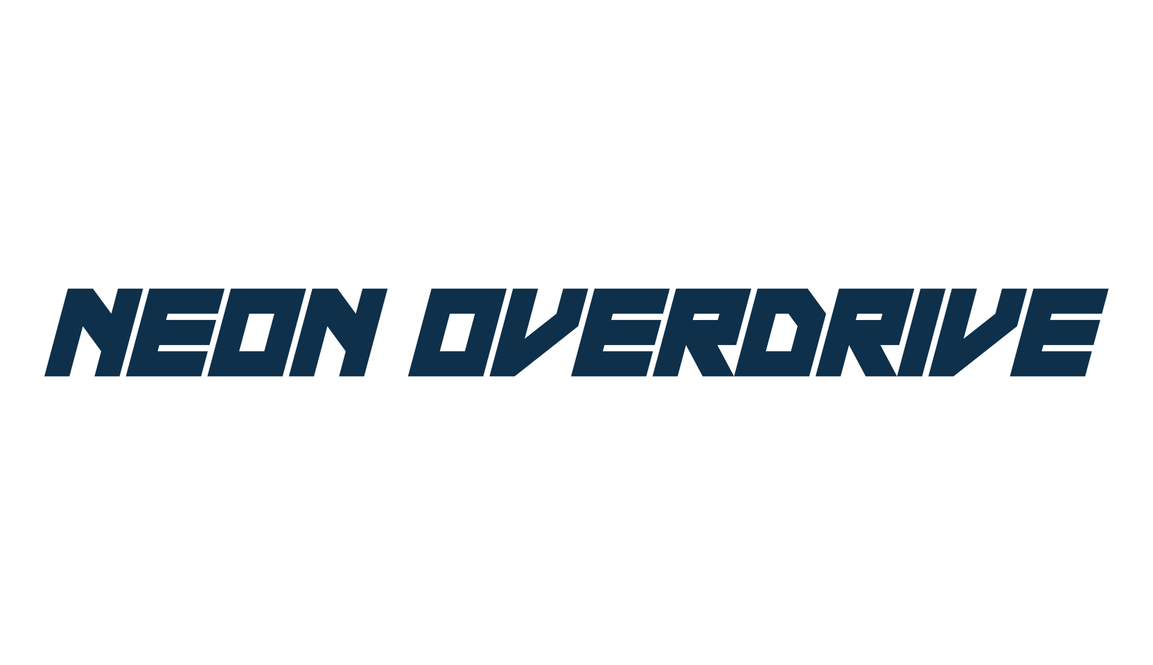 Neon Overdrive, techno sci-fi font preview
