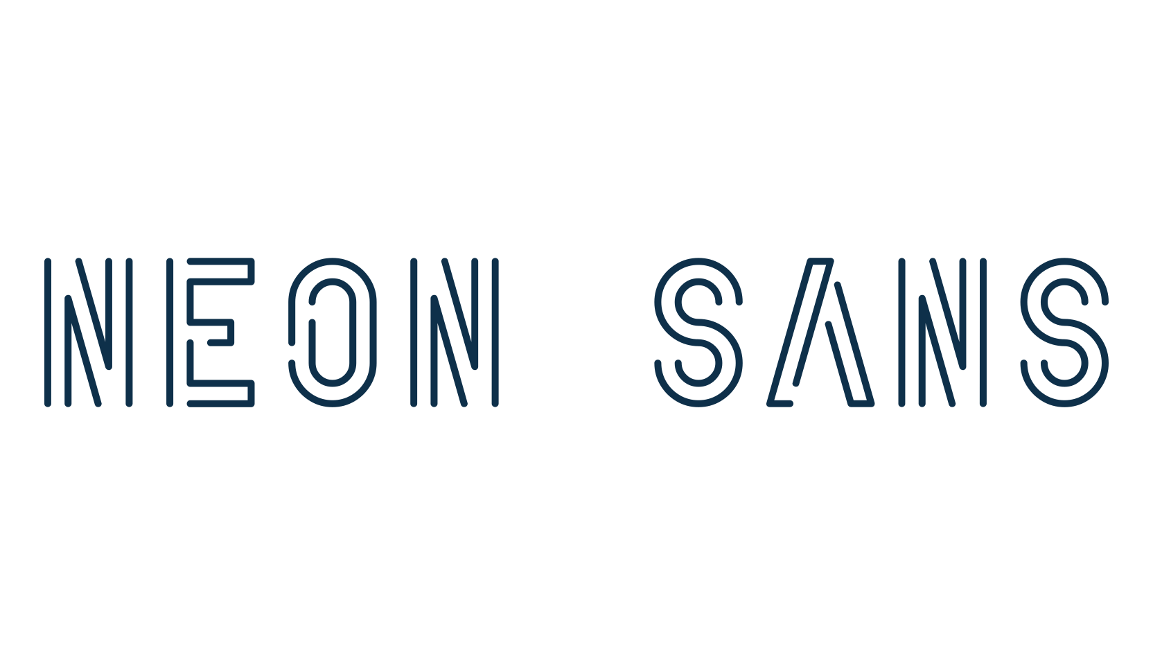 Neon Sans, retro font preview