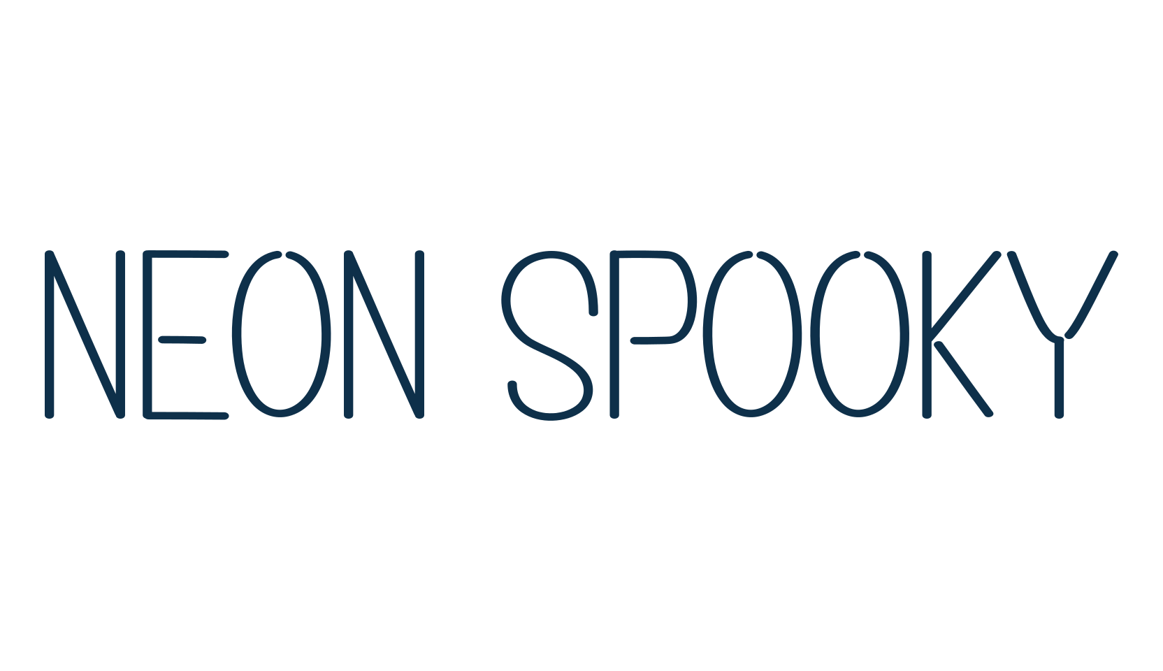 Neon Spooky, fancy various decorative script calligraphy font preview