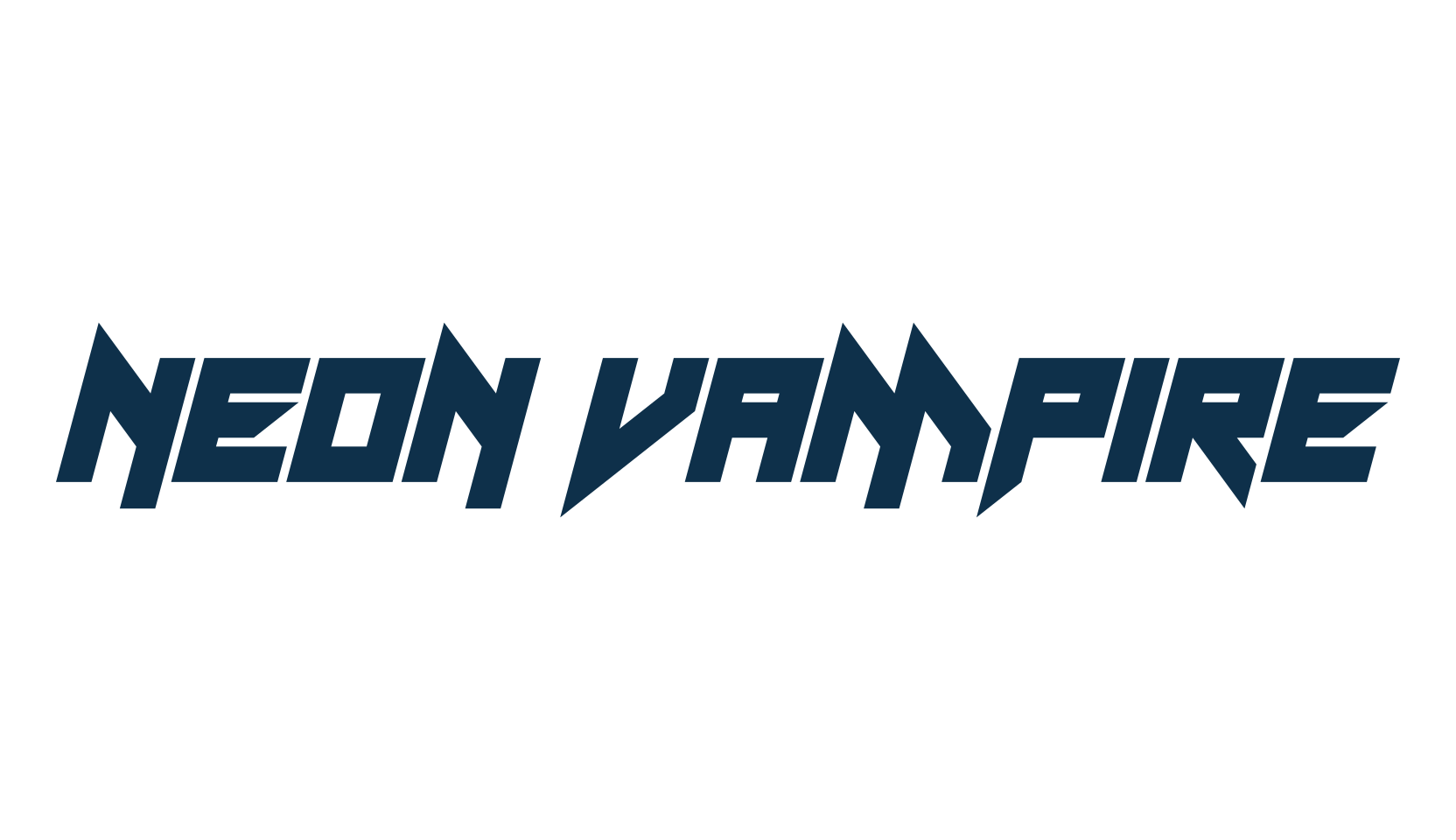Neon Vampire, techno sci-fi font preview