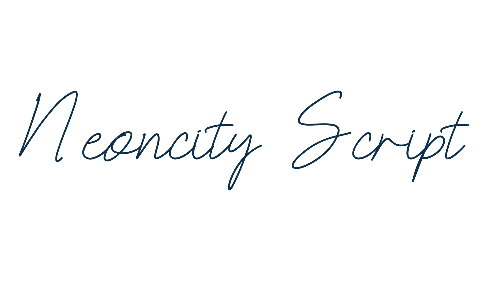 Neoncity Script, script handwritten fancy decorative calligraphy font preview