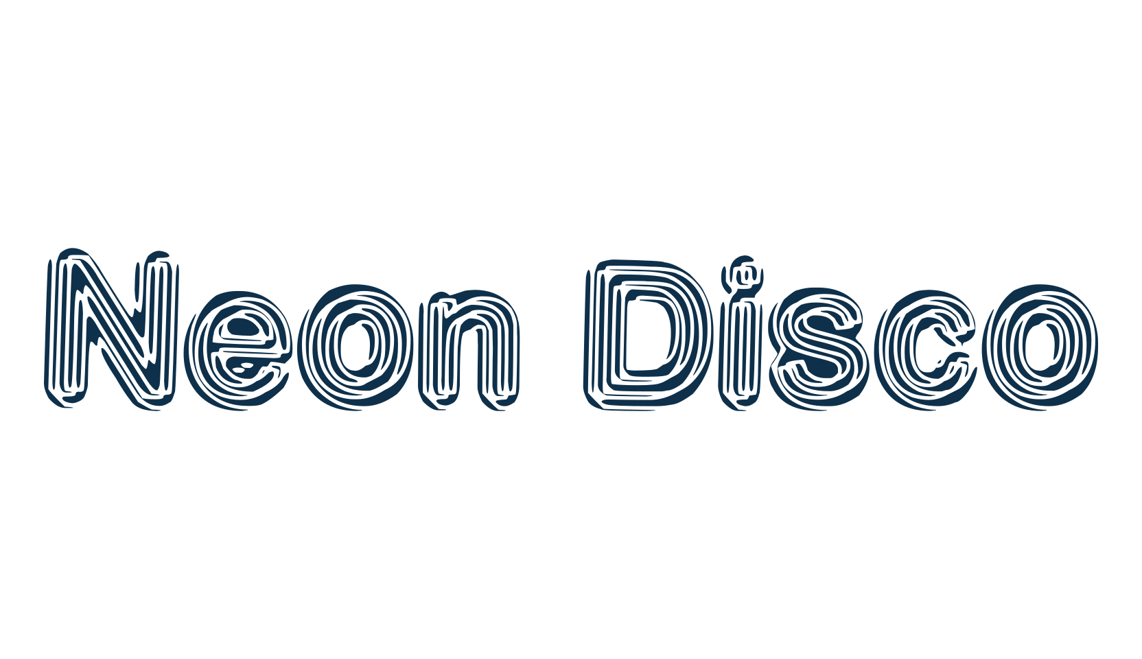 Neon Disco, groovy font preview