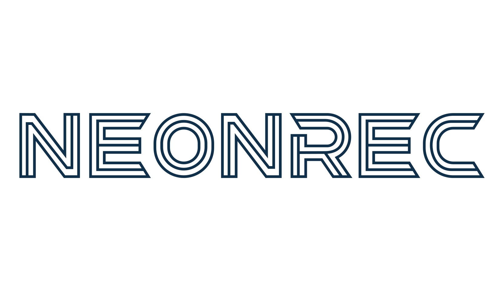 Neonrec, sci-fi font preview