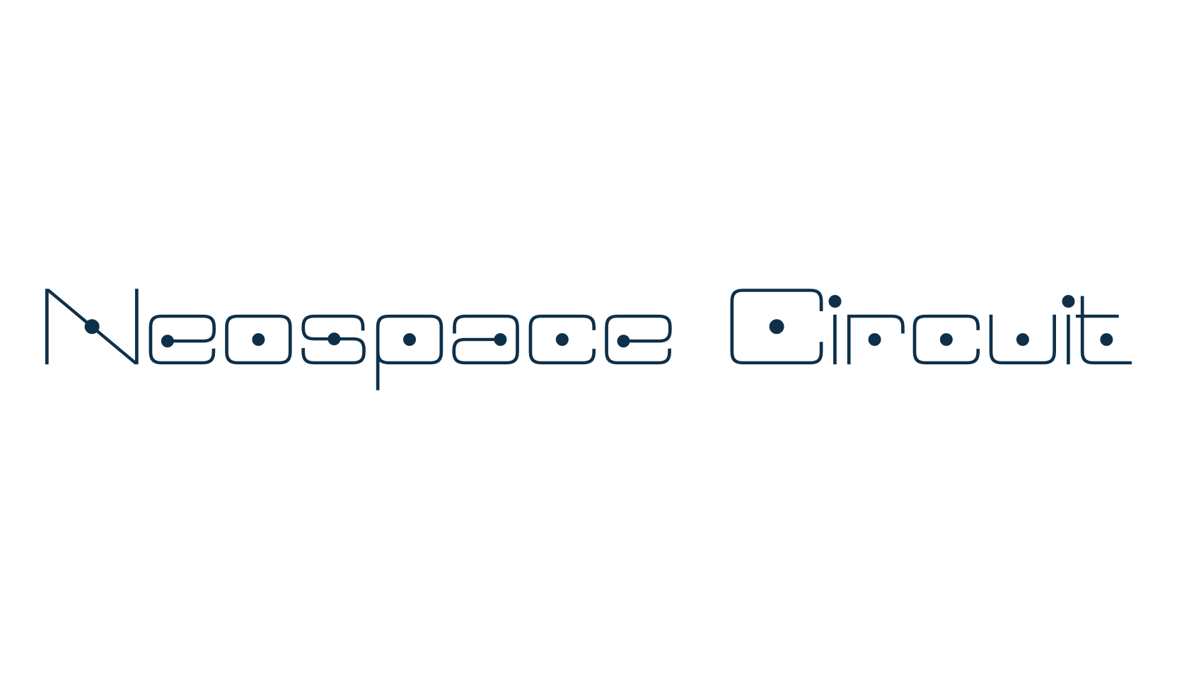 Neospace Circuit, sci-fi font preview