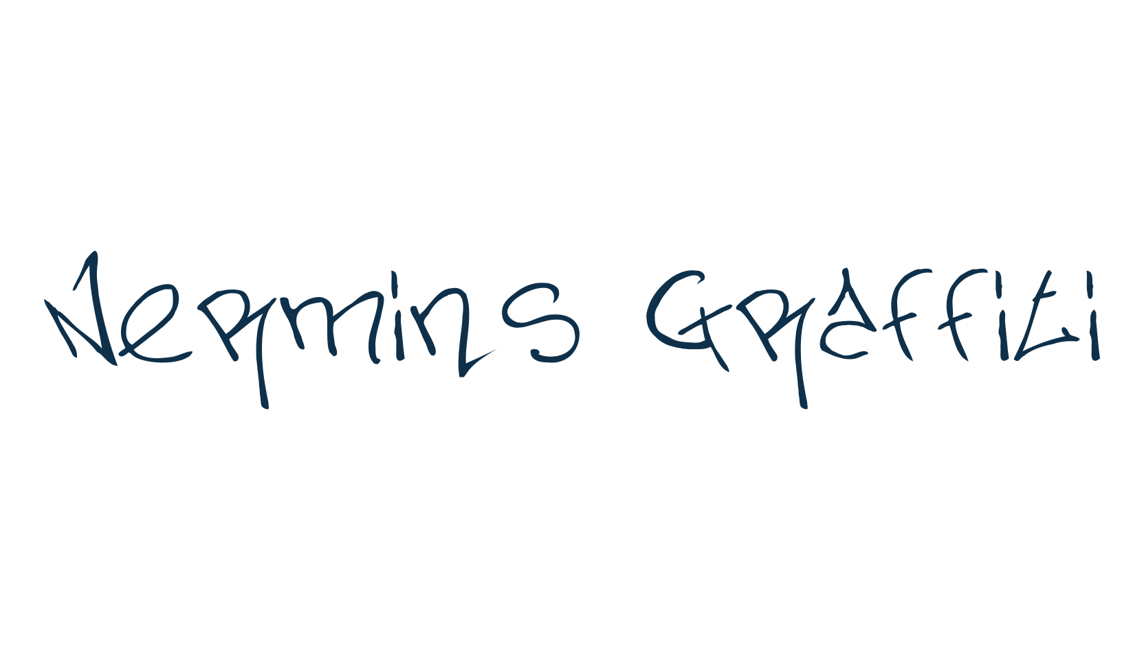 Nermins Graffiti, script graffiti fancy decorative calligraphy font preview