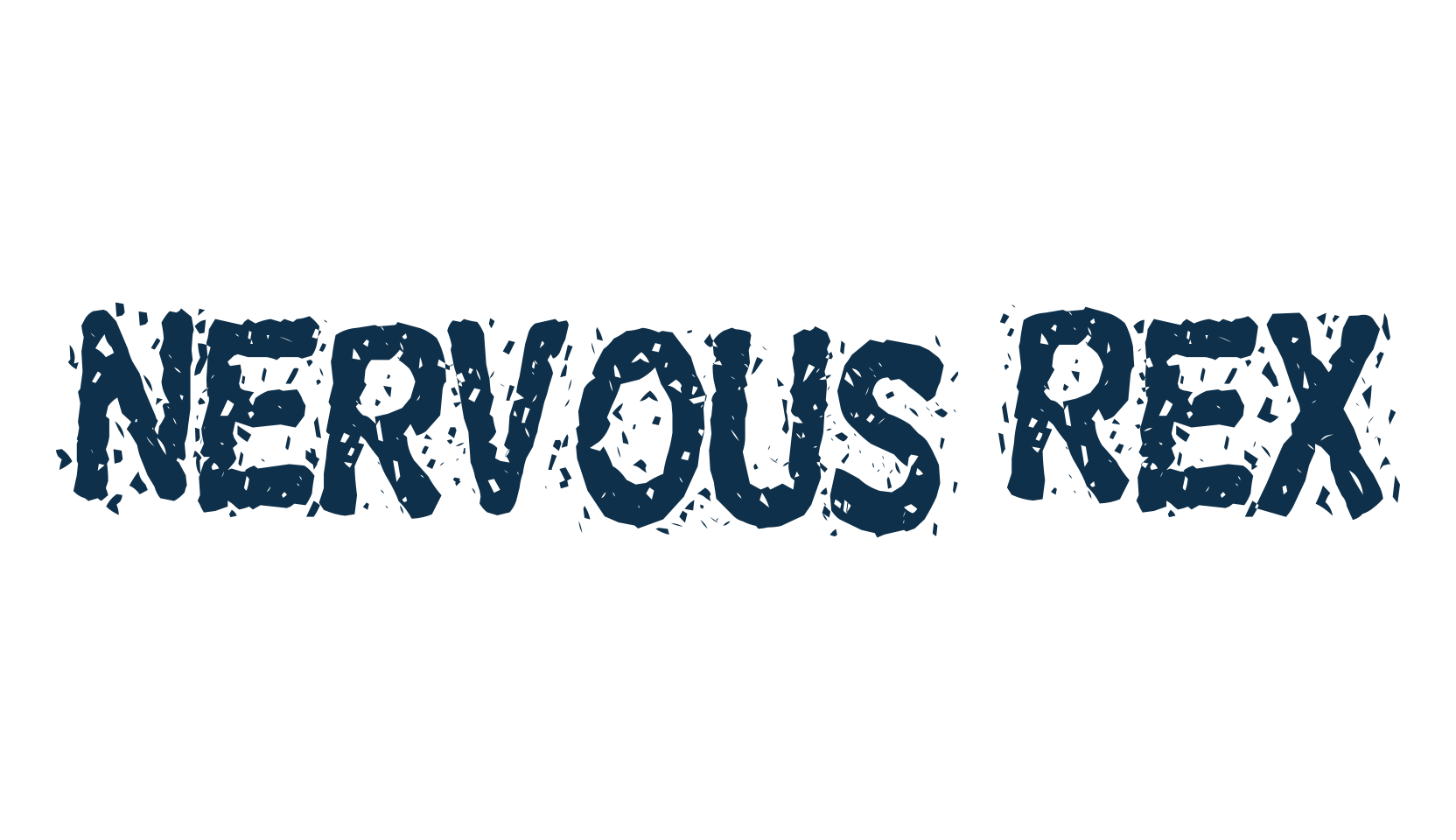 Nervous Rex, distorted font preview