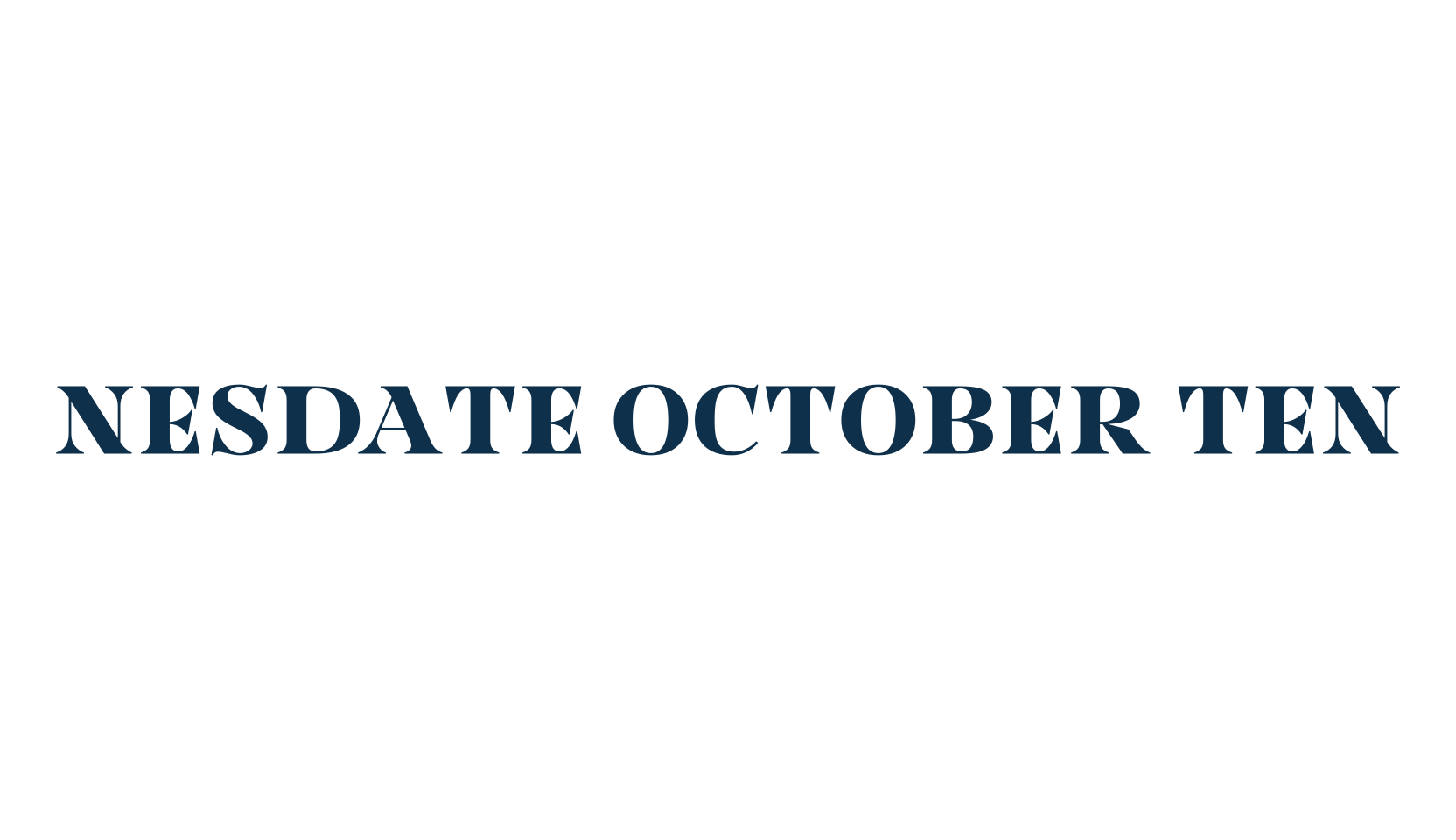 Nesdate October Ten, basic serif font preview