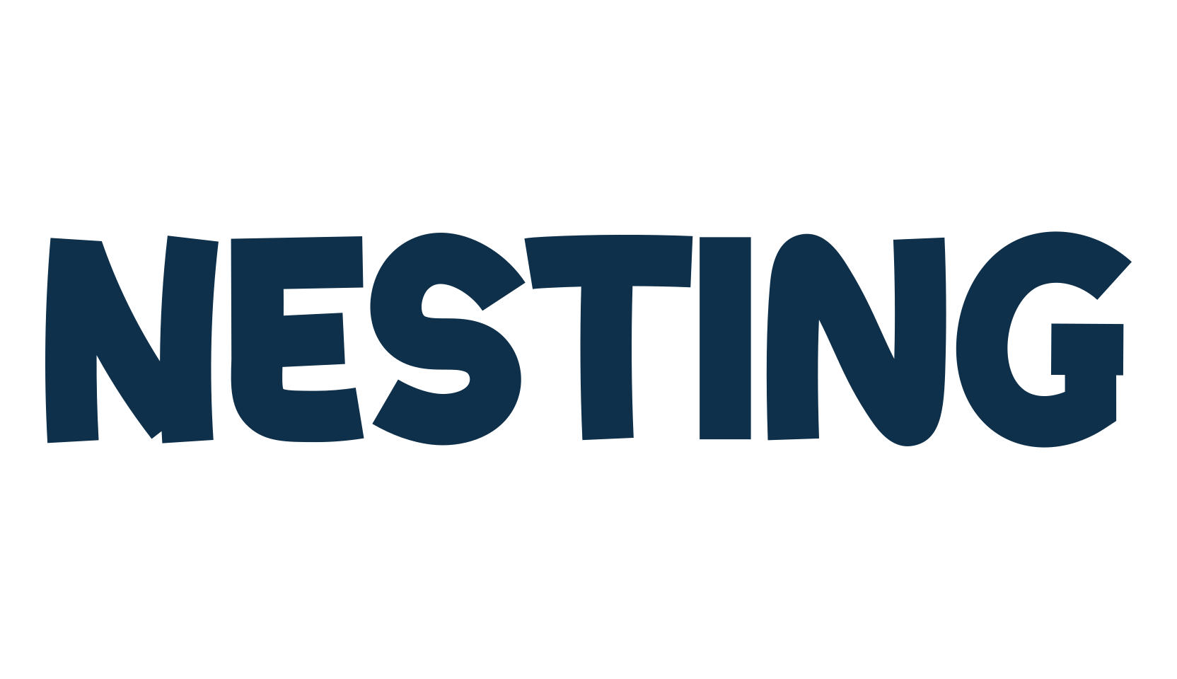 Nesting, cartoon font preview