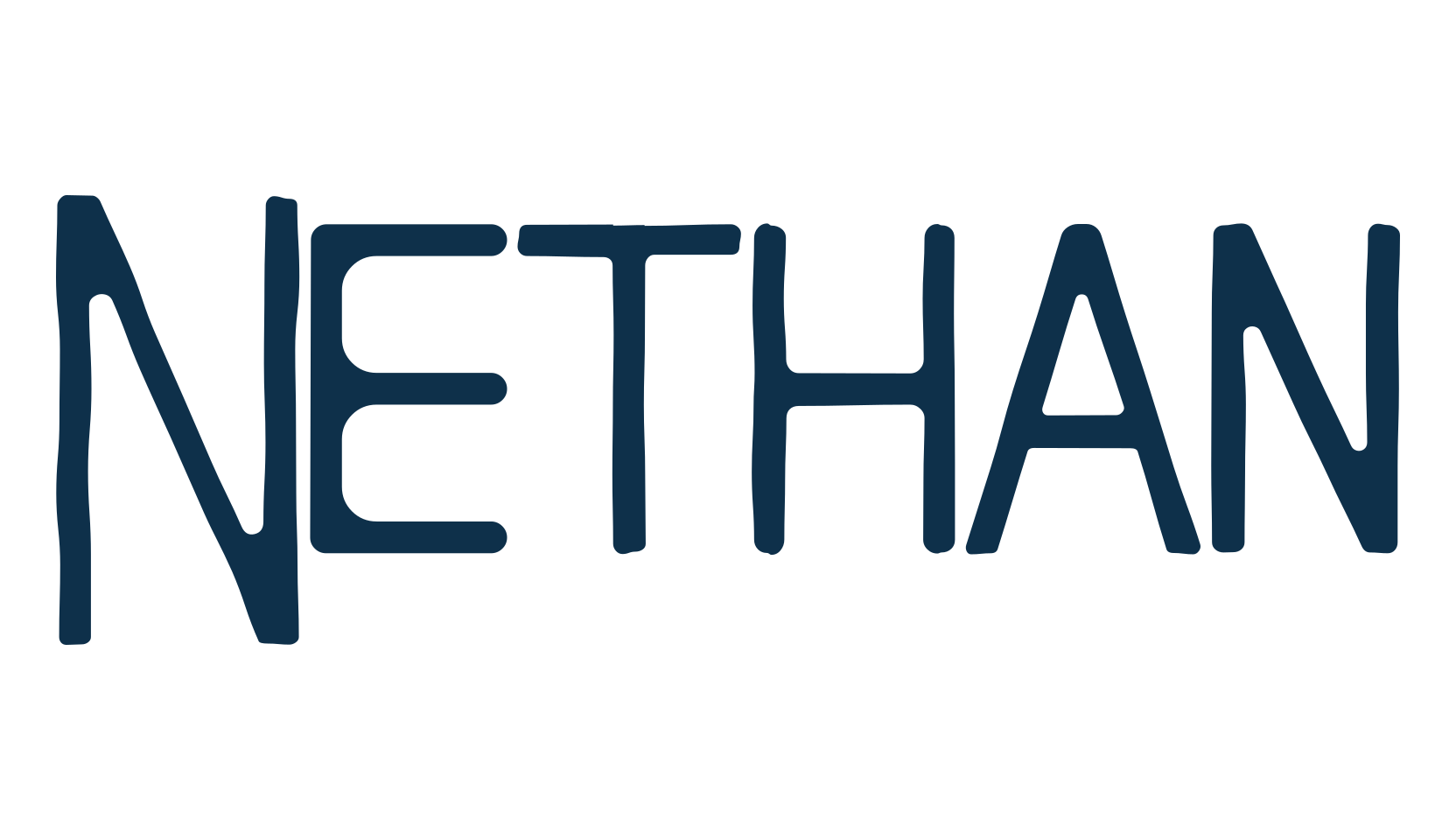 Nethan, eroded font preview