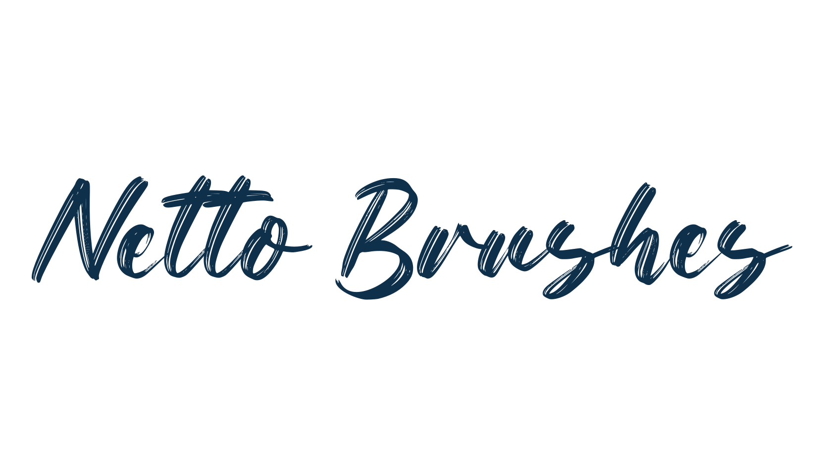 Netto Brushes, brush font preview