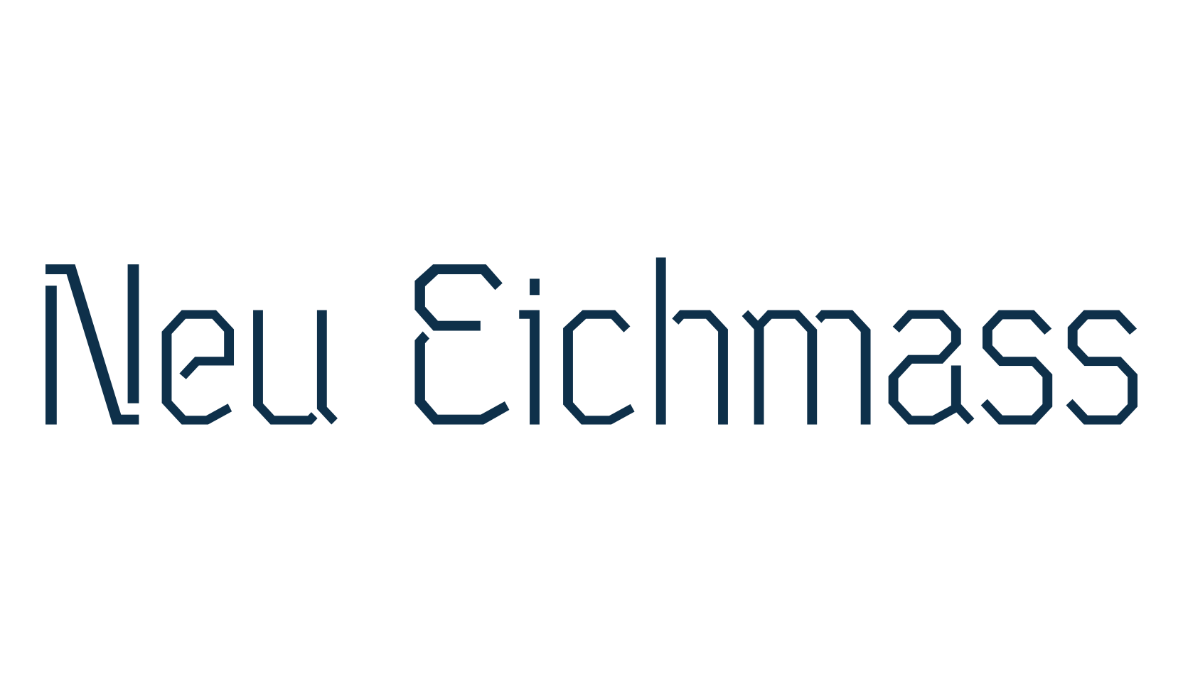 Neu Eichmass, fancy various techno sci-fi font preview