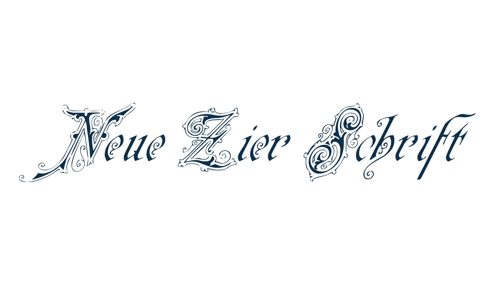 Neue Zier Schrift, fancy various gothic font preview